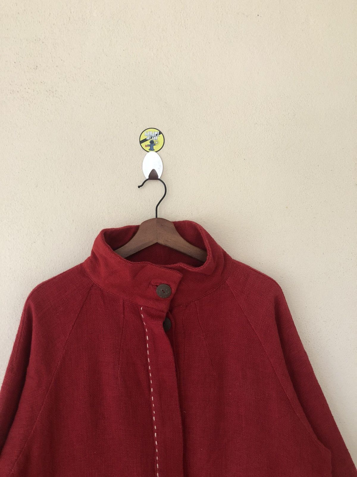 Japanese Brand × United Bamboo × Vintage Bamboo United Handcraft Red Sackcloth Jacket Size US M / EU 48-50 / 2 - 11 Thumbnail