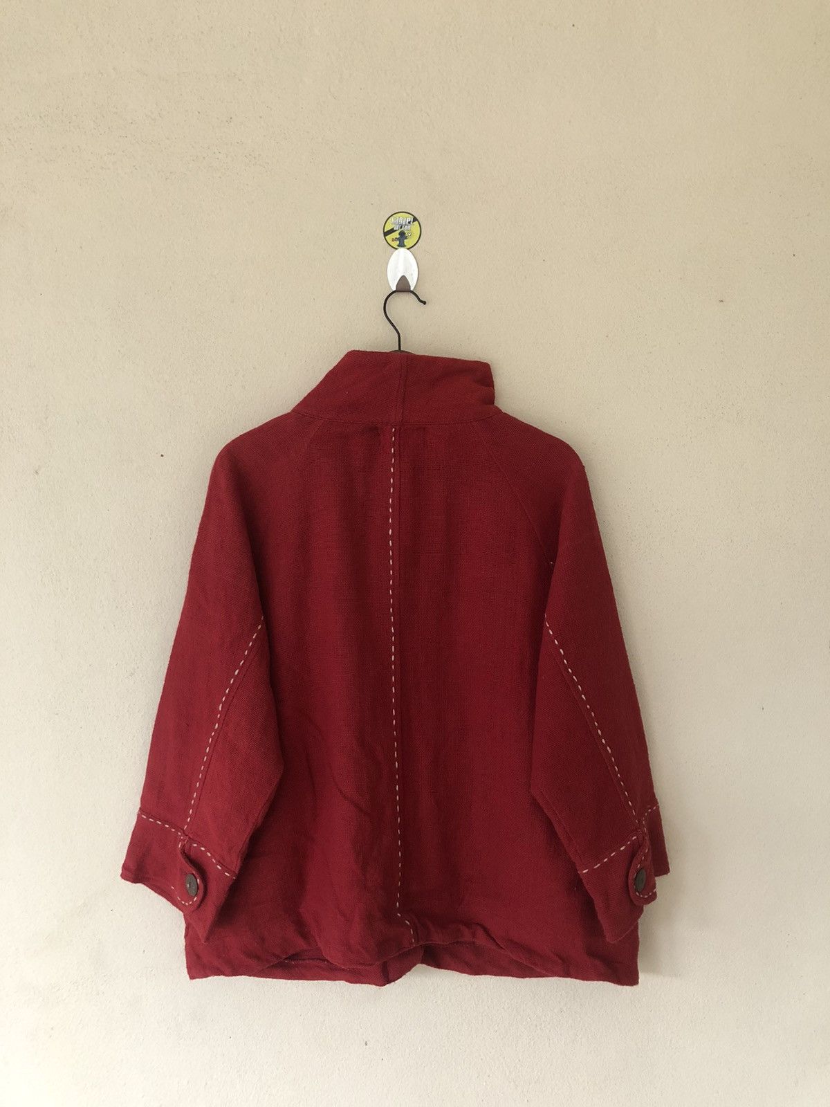 Japanese Brand × United Bamboo × Vintage Bamboo United Handcraft Red Sackcloth Jacket Size US M / EU 48-50 / 2 - 14 Thumbnail