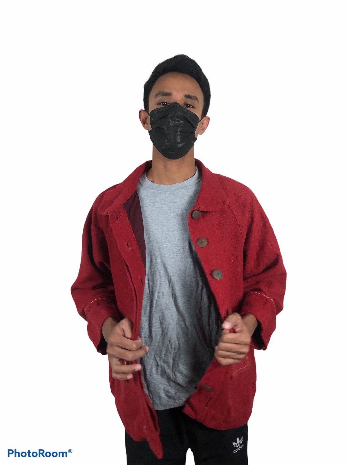 Japanese Brand × United Bamboo × Vintage Bamboo United Handcraft Red Sackcloth Jacket Size US M / EU 48-50 / 2 - 3 Thumbnail