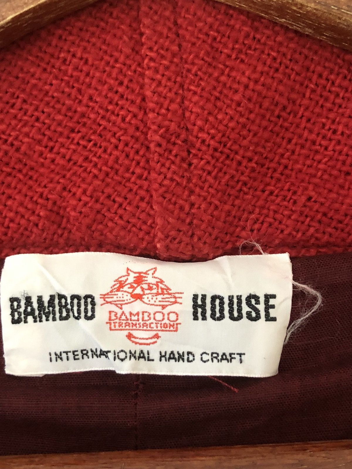 Japanese Brand × United Bamboo × Vintage Bamboo United Handcraft Red Sackcloth Jacket Size US M / EU 48-50 / 2 - 17 Thumbnail