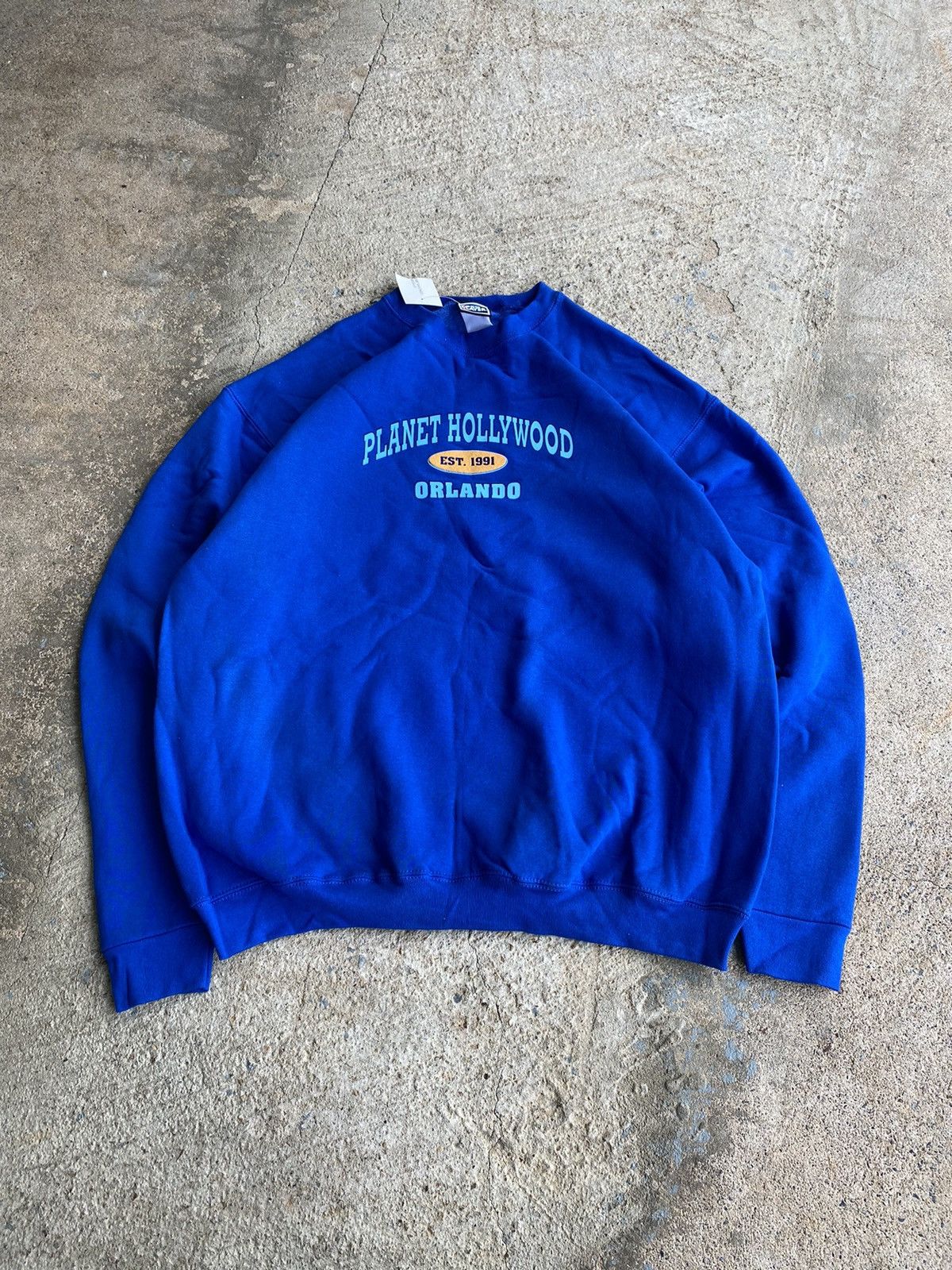 Planet Hollywood × Vintage Vintage 90’s Planet Hollywood Crewneck Sweatshirt Size US XL / EU 56 / 4 - 1 Thumbnail