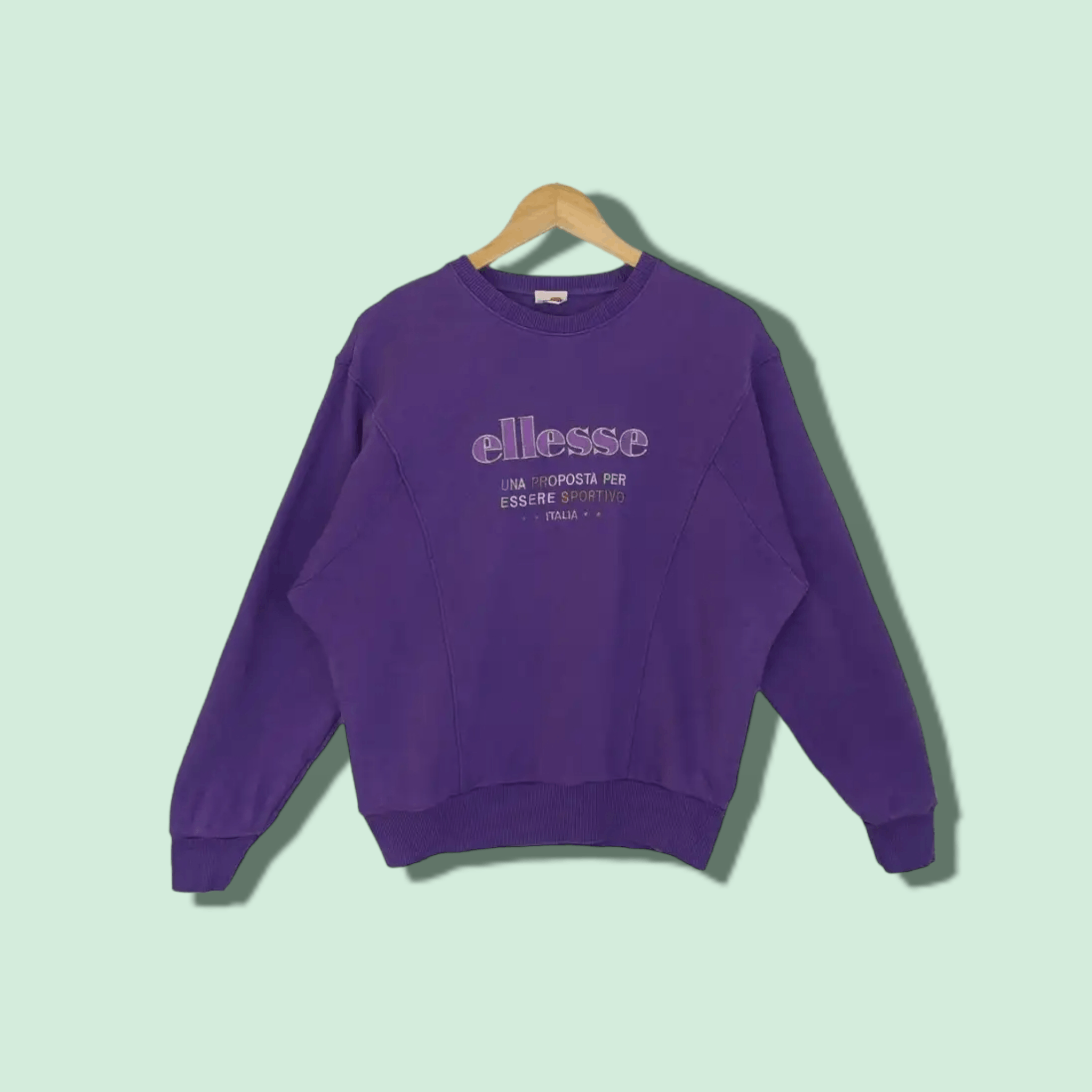 Ellesse Vintage ELLESSE Big Logo Spell Out Jumper Sweatshirt Size L / US 10 / IT 46 - 1 Thumbnail