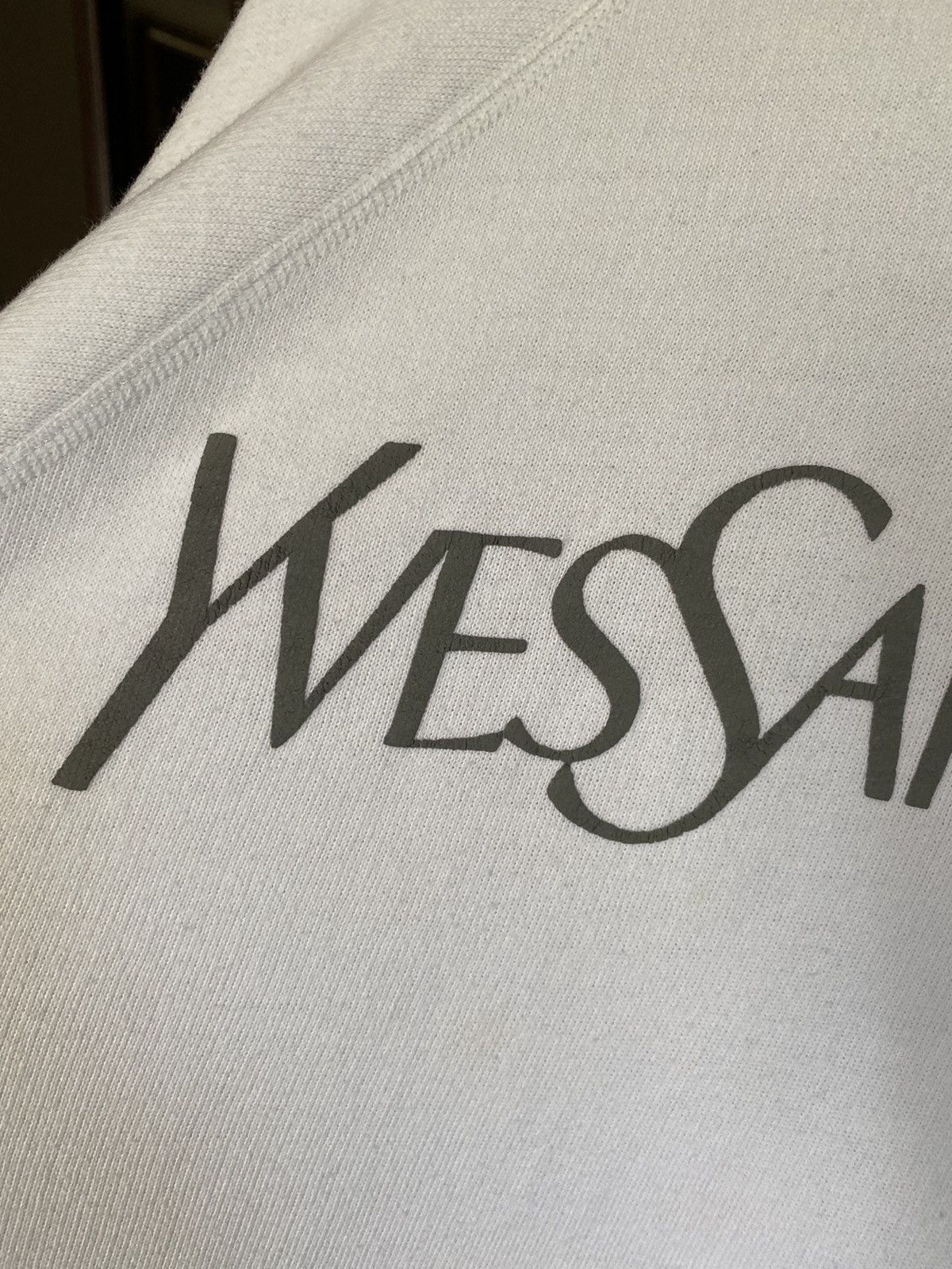 Yves Saint Laurent Vintage Yves Saint Laurent White Logo Sweatshirt Burberry Size US L / EU 52-54 / 3 - 3 Thumbnail