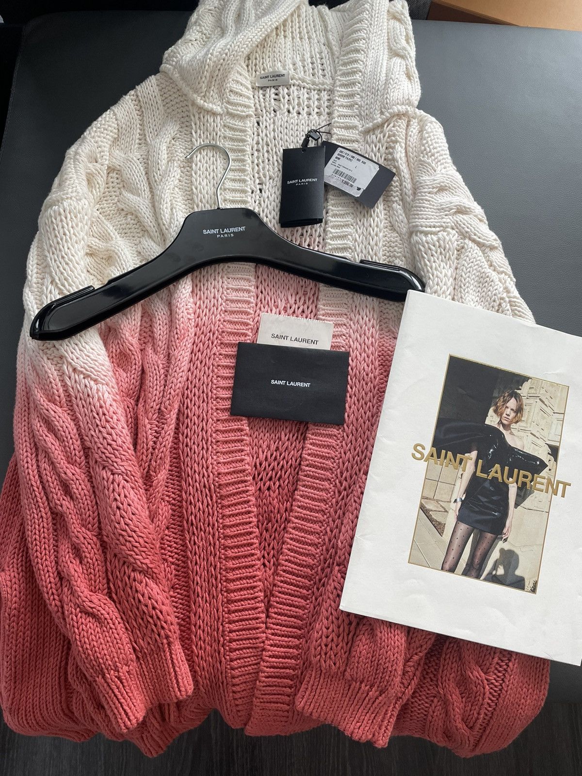 image of Hedi Slimane x Saint Laurent Paris $2,400 Limited Edition Super Runway Baja Blood Hooded Coat (Size