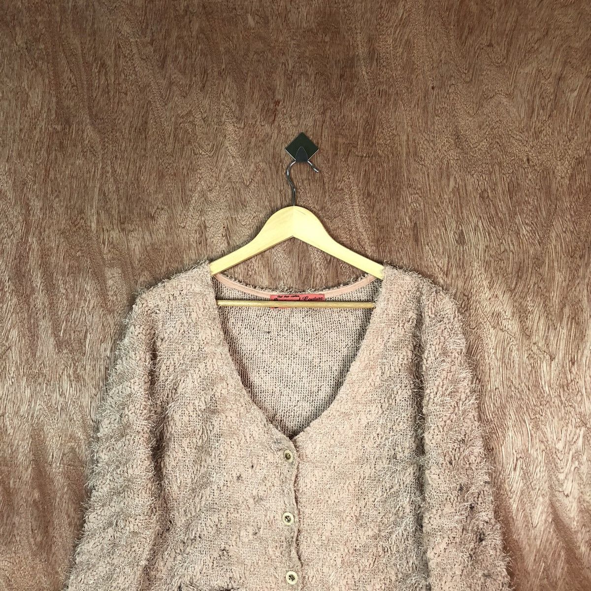 Japanese Brand Natural Couture Shag Shaggy Fur Mohair Cardigan #6676 Size M / US 6-8 / IT 42-44 - 2 Thumbnail
