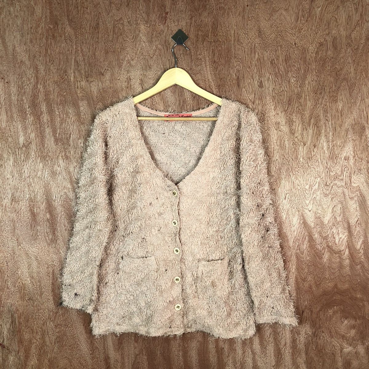 Japanese Brand Natural Couture Shag Shaggy Fur Mohair Cardigan #6676 Size M / US 6-8 / IT 42-44 - 1 Thumbnail