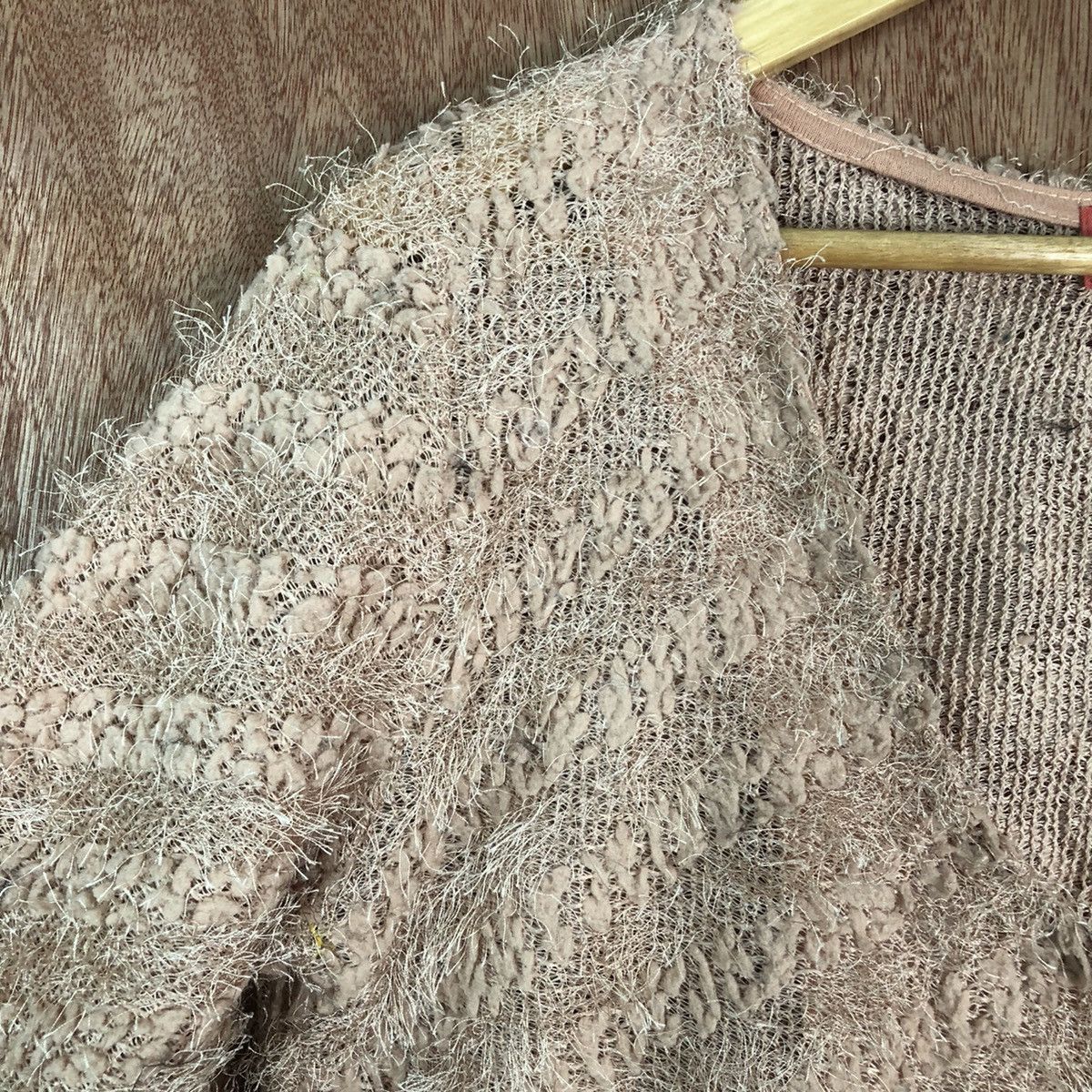 Japanese Brand Natural Couture Shag Shaggy Fur Mohair Cardigan #6676 Size M / US 6-8 / IT 42-44 - 6 Thumbnail