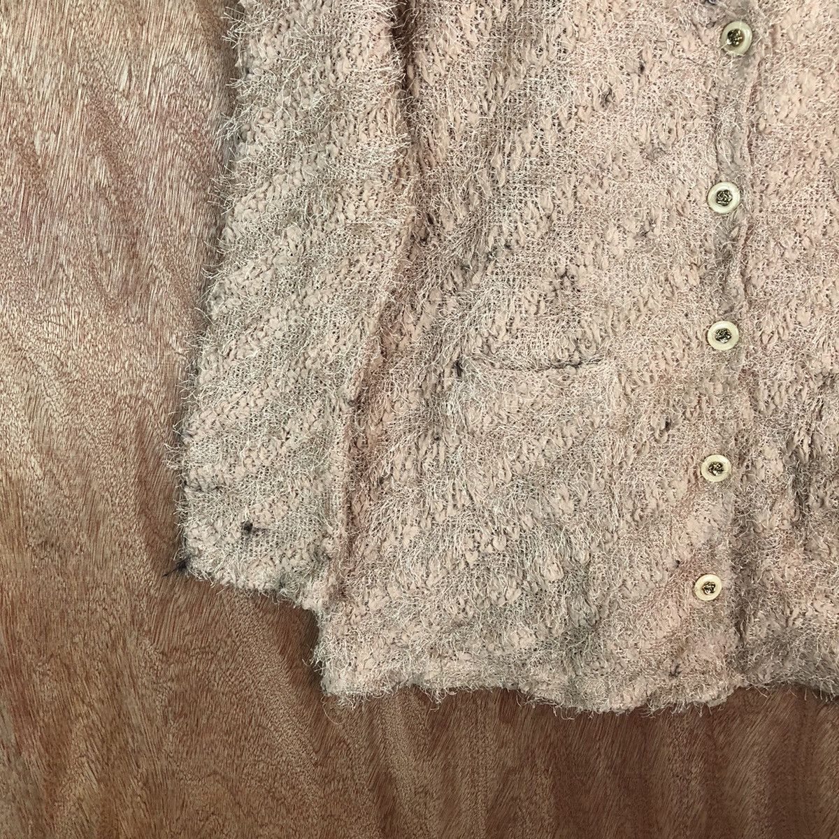 Japanese Brand Natural Couture Shag Shaggy Fur Mohair Cardigan #6676 Size M / US 6-8 / IT 42-44 - 4 Thumbnail