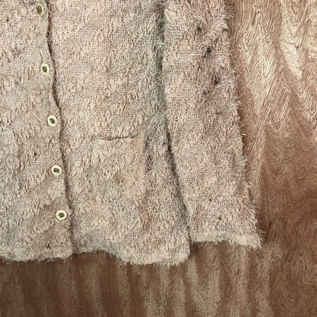 Japanese Brand Natural Couture Shag Shaggy Fur Mohair Cardigan #6676 Size M / US 6-8 / IT 42-44 - 5 Thumbnail