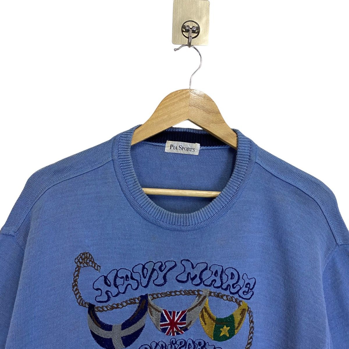 Aran Isles Knitwear PIA SPORTS BIG LOGO EMBROIDERED KNIT SHORTSLEEVE Size US M / EU 48-50 / 2 - 4 Thumbnail