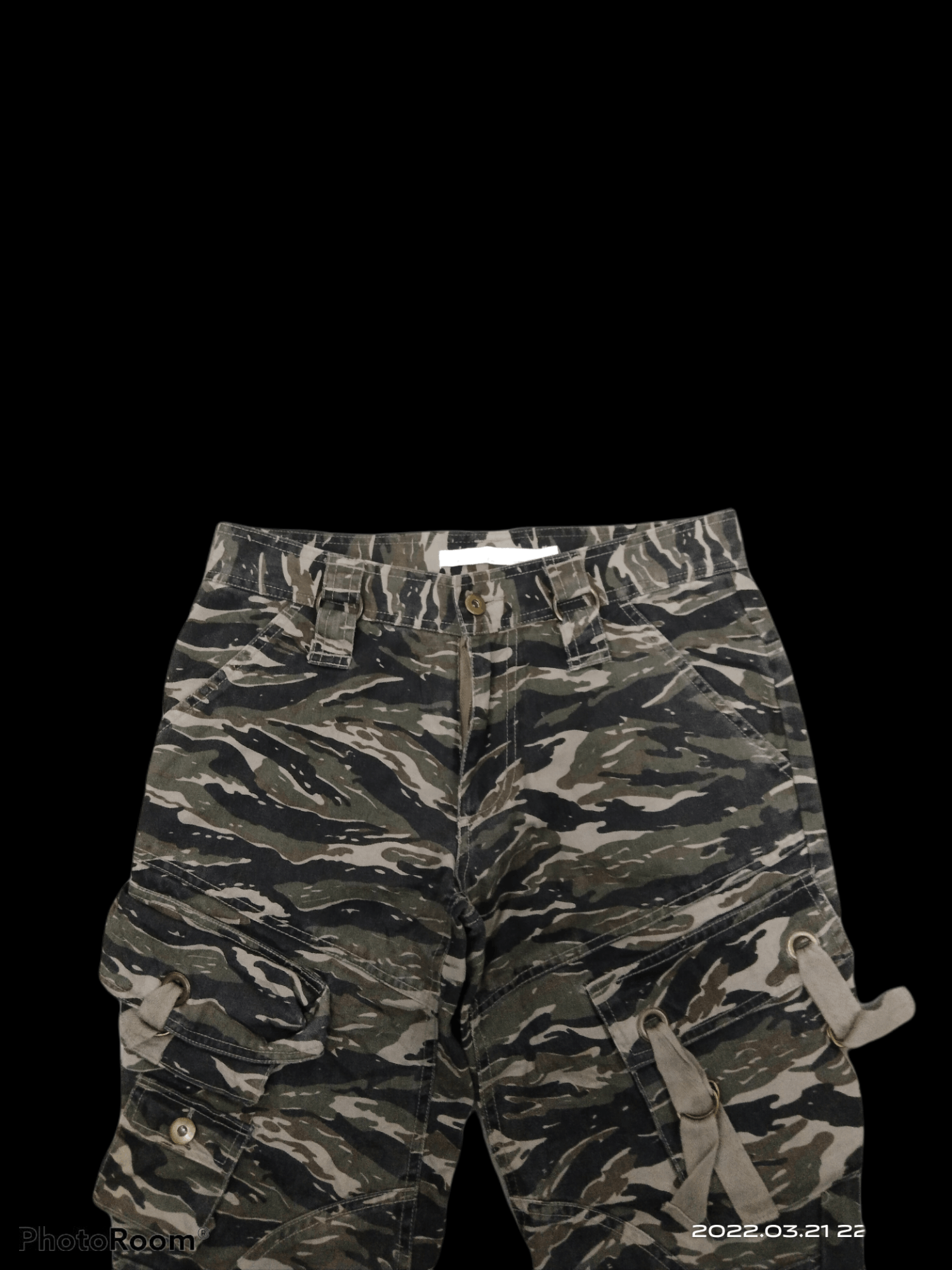 Japanese Brand FLARE🔥CLONEDEVGRU TIGER STRIPE TACTICAL MULTIPOCKET PANTS Size US 29 - 3 Thumbnail