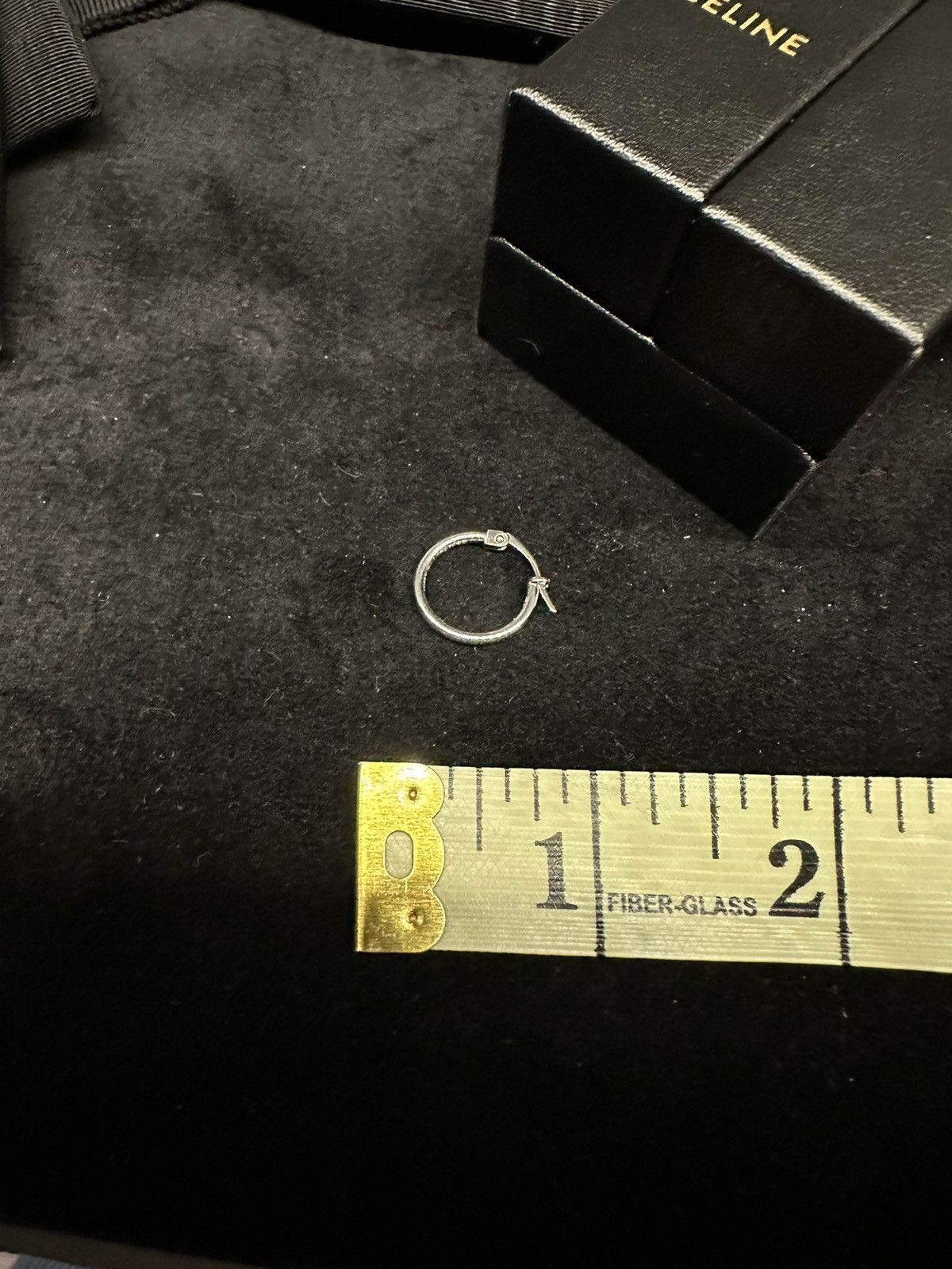 Celine FW19 insanely rare Celine hoop earring Silver Hedi Slimane Size ONE SIZE - 8 Thumbnail