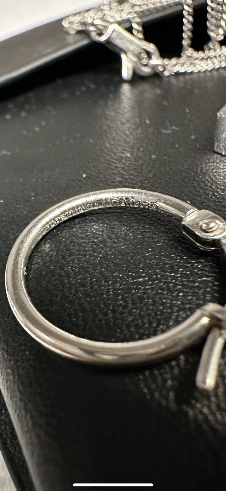 Celine FW19 insanely rare Celine hoop earring Silver Hedi Slimane Size ONE SIZE - 7 Thumbnail