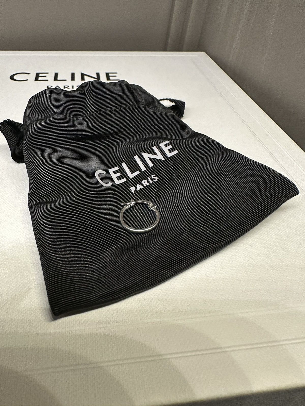 Celine FW19 insanely rare Celine hoop earring Silver Hedi Slimane Size ONE SIZE - 4 Thumbnail