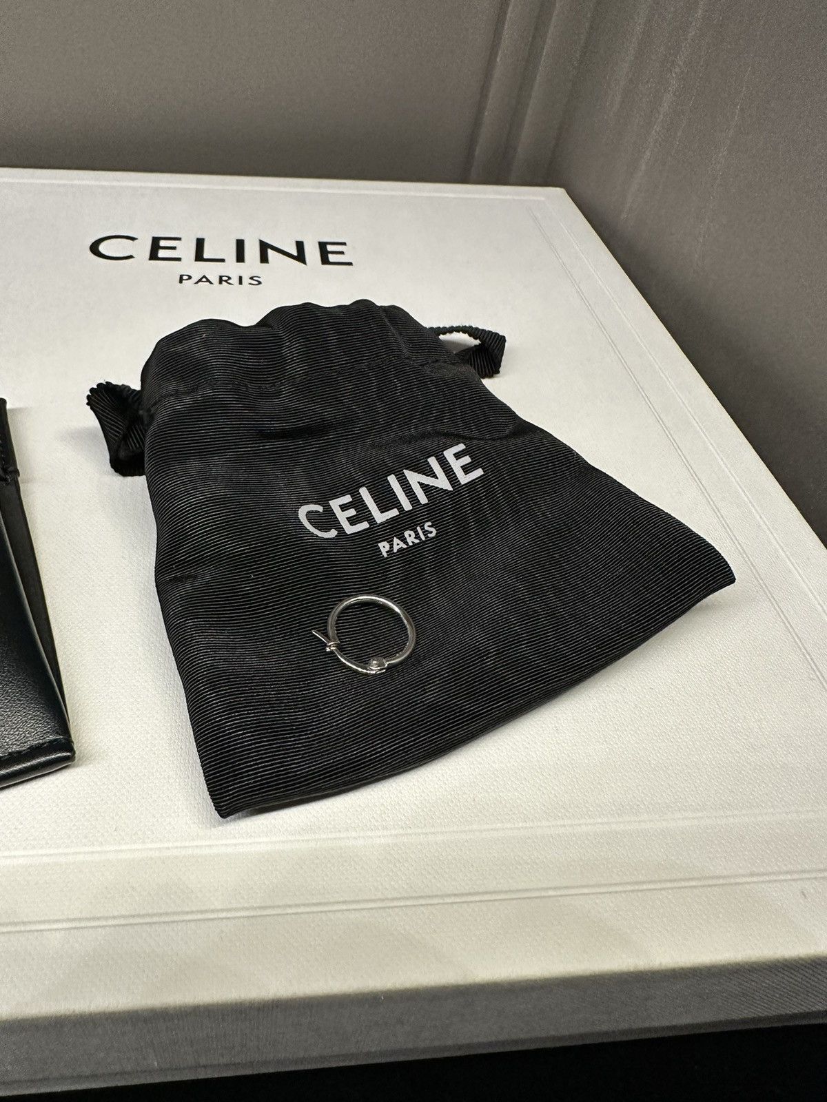 Celine FW19 insanely rare Celine hoop earring Silver Hedi Slimane Size ONE SIZE - 3 Thumbnail