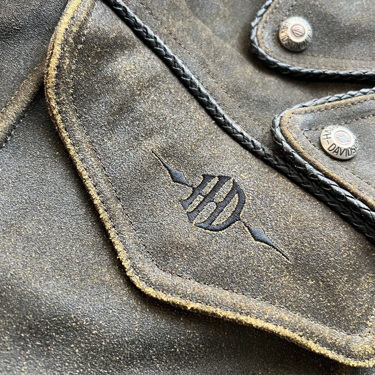 Leather Vintage Harley Davidson 2 pocket leather jacket Size US XXL / EU 58 / 5 - 8 Thumbnail