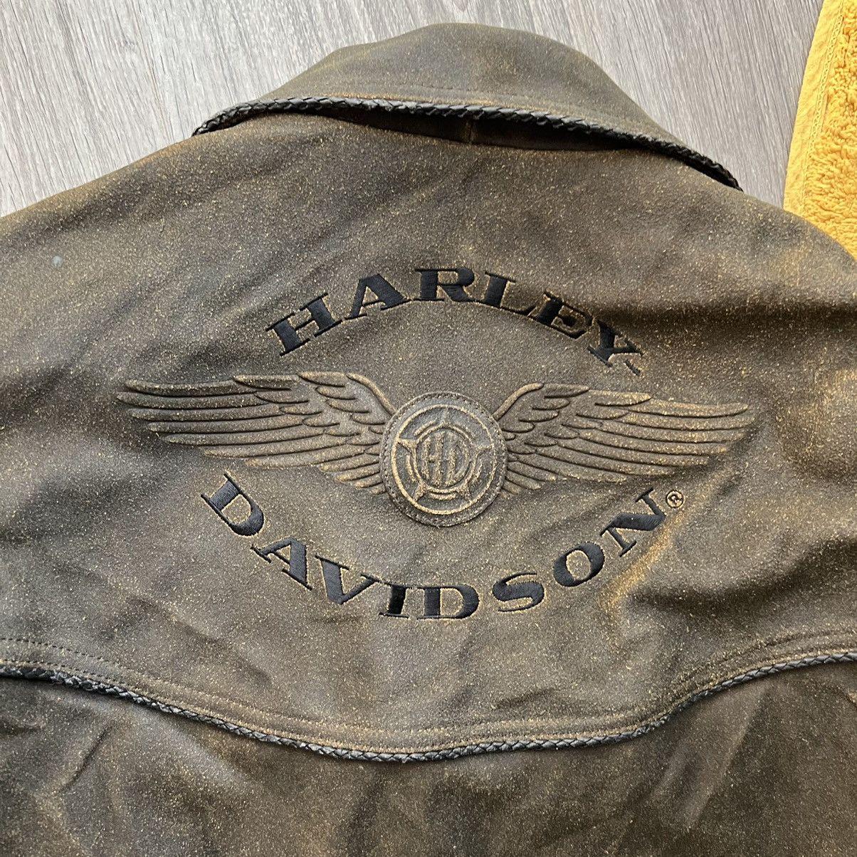 Leather Vintage Harley Davidson 2 pocket leather jacket Size US XXL / EU 58 / 5 - 4 Thumbnail