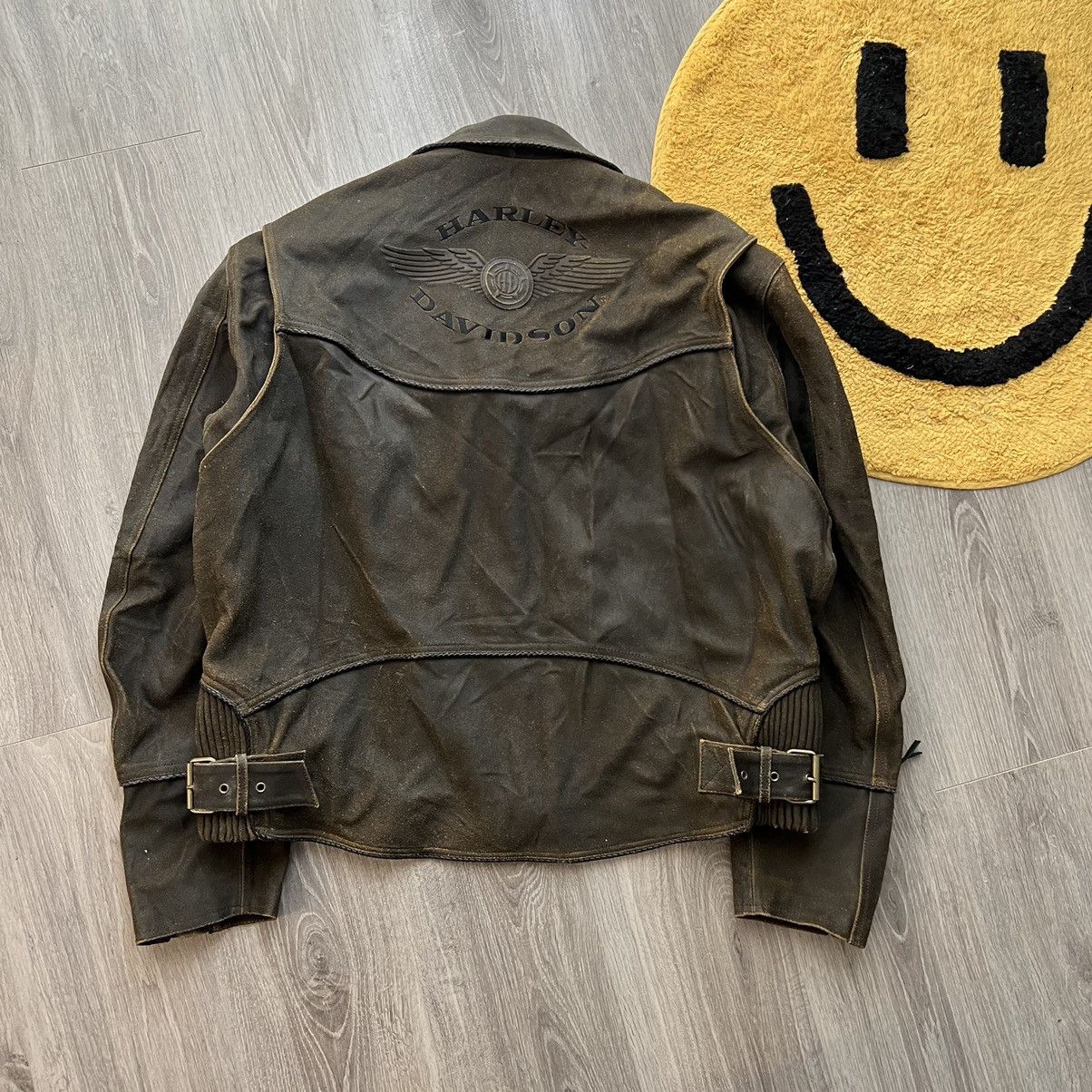Leather Vintage Harley Davidson 2 pocket leather jacket Size US XXL / EU 58 / 5 - 2 Thumbnail