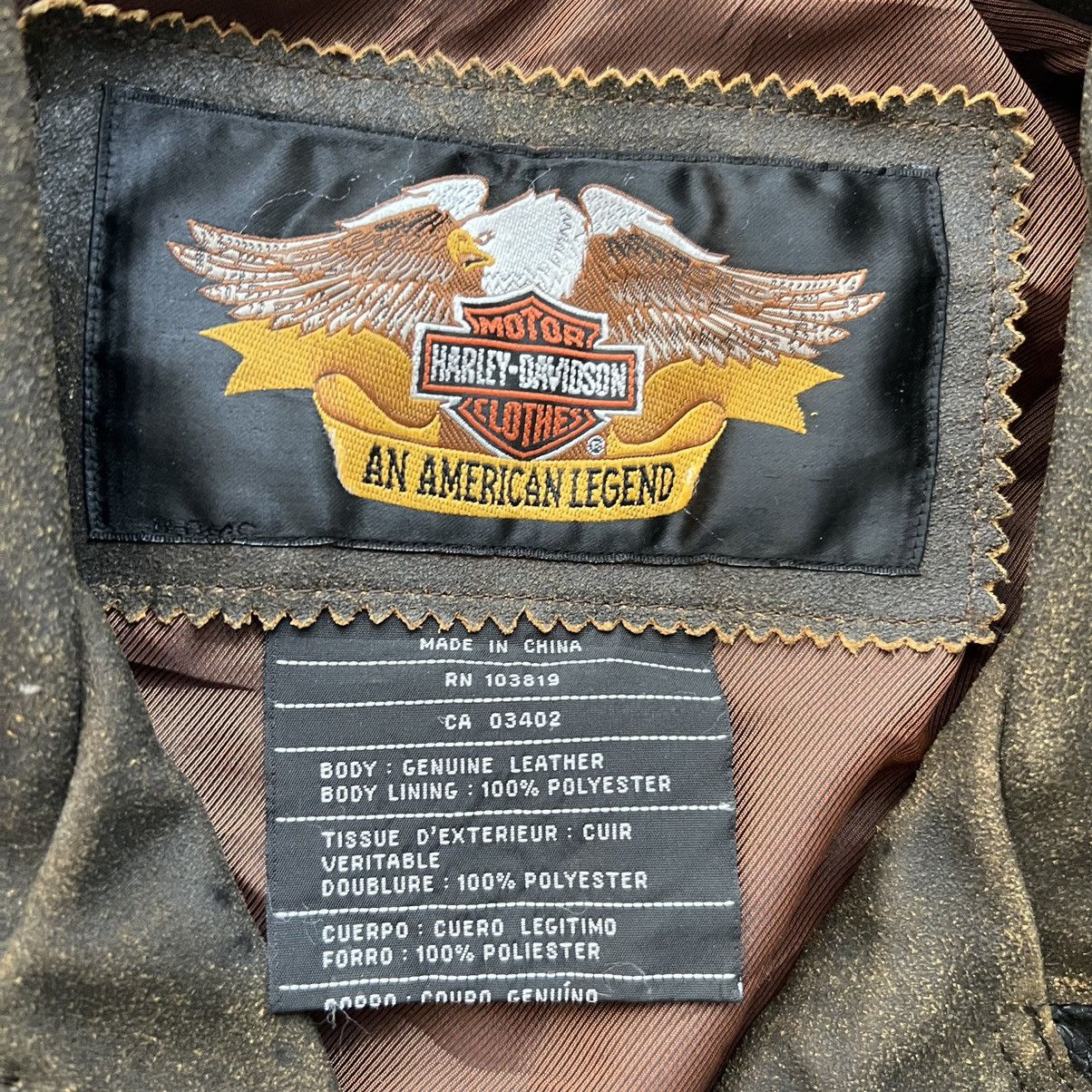 Leather Vintage Harley Davidson 2 pocket leather jacket Size US XXL / EU 58 / 5 - 10 Thumbnail