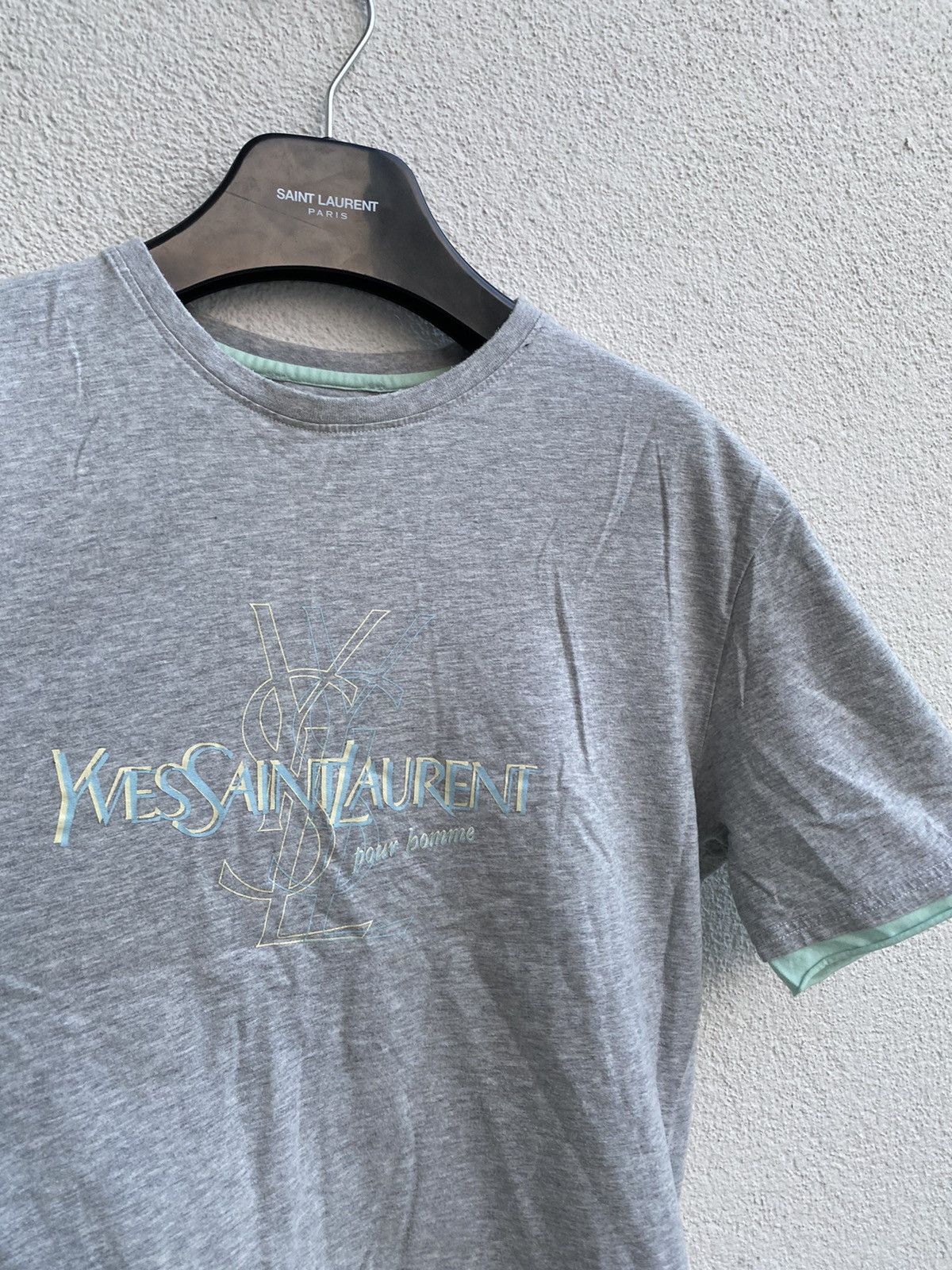 Yves Saint Laurent YSL T-shirt Big Logo Size US M / EU 48-50 / 2 - 1 Thumbnail