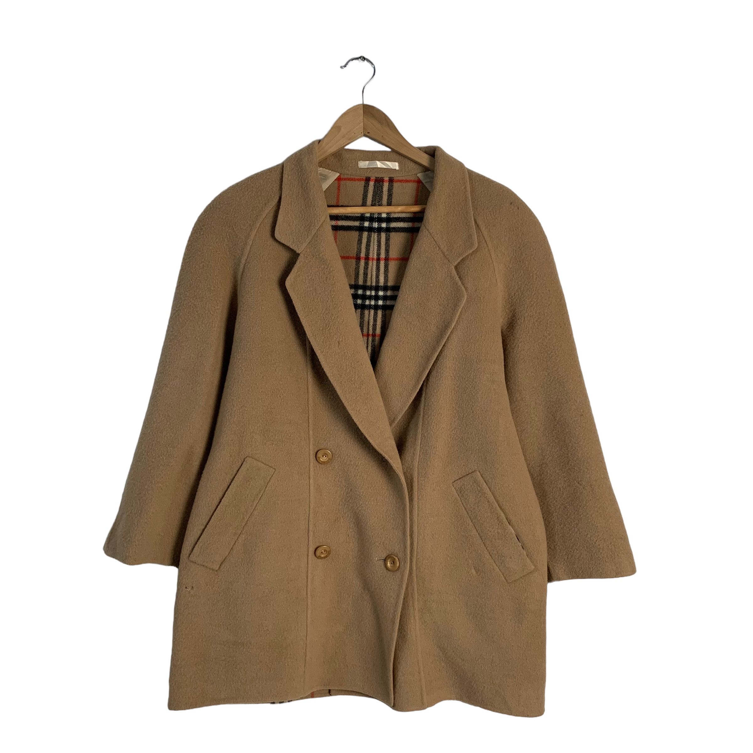 Burberry Burberrys Nova Check Wool Overcoat Size L / US 10 / IT 46 - 1 Thumbnail