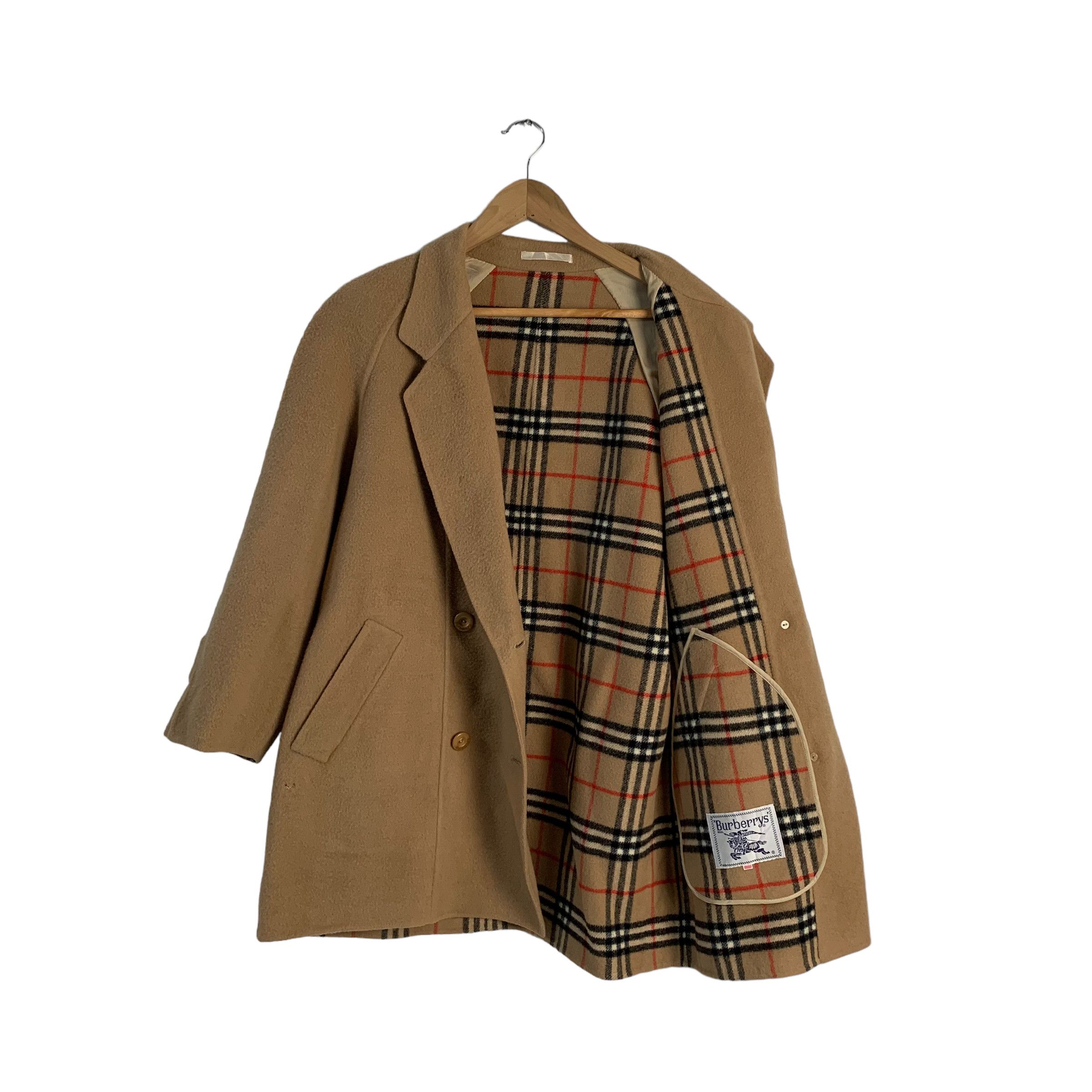 Burberry Burberrys Nova Check Wool Overcoat Size L / US 10 / IT 46 - 6 Thumbnail