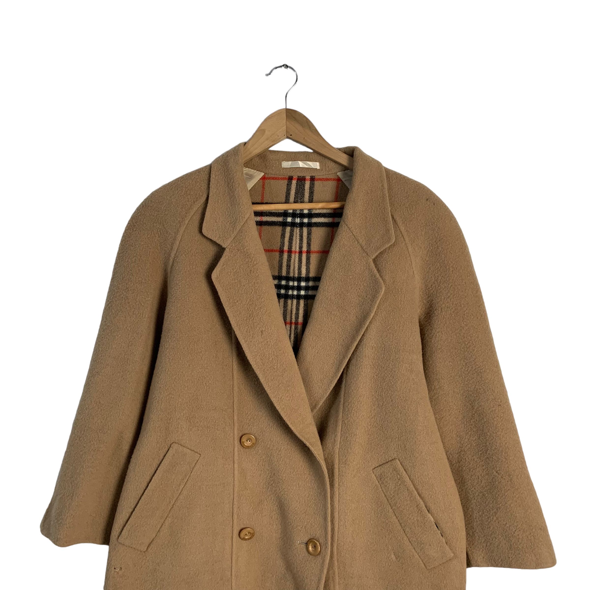 Burberry Burberrys Nova Check Wool Overcoat Size L / US 10 / IT 46 - 3 Thumbnail