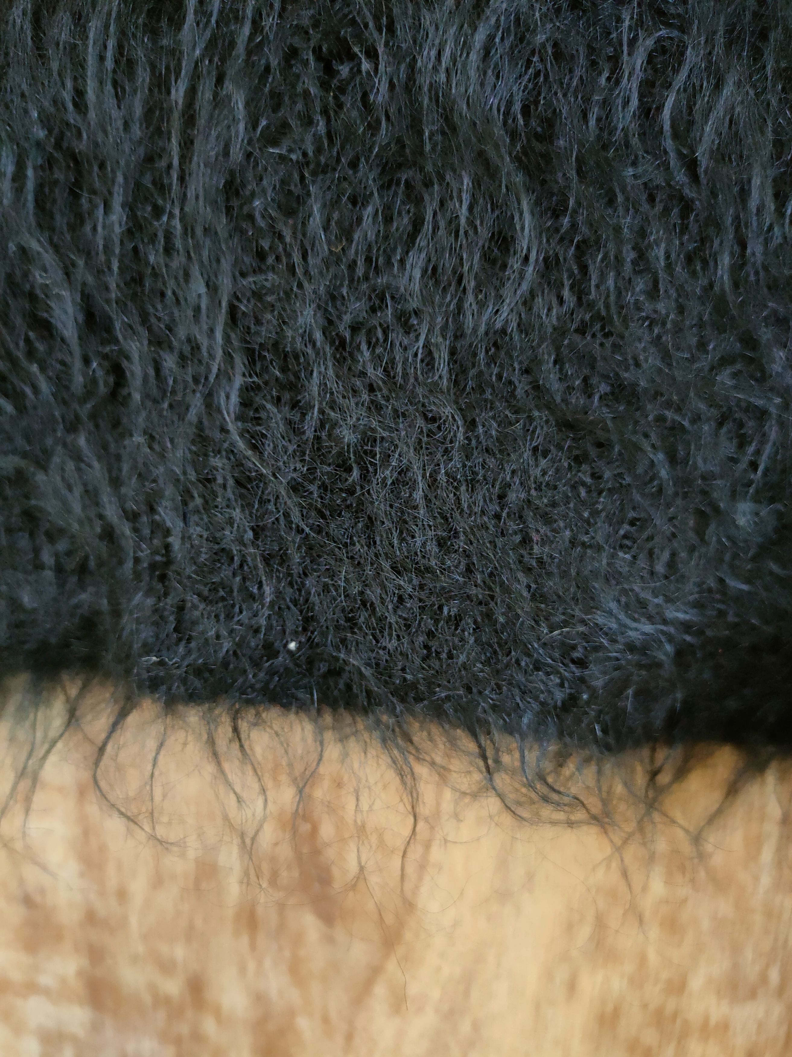 Aran Isles Knitwear Japan mohair fur black shag shaggy cardigan #46-486 DL Size US M / EU 48-50 / 2 - 10 Thumbnail