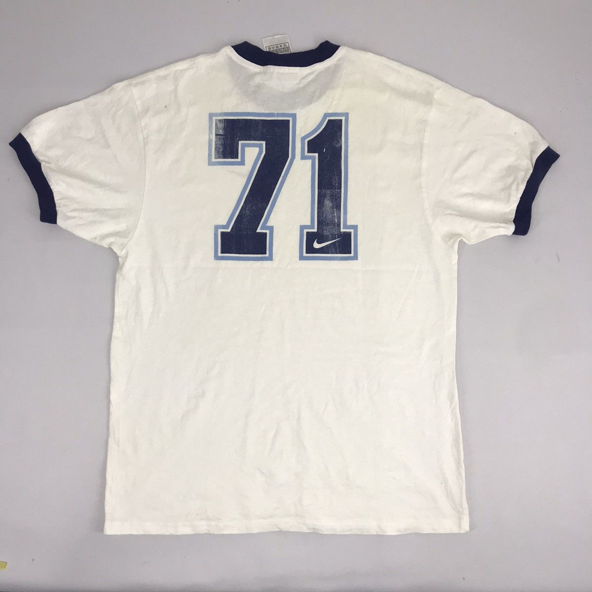 Nike Nike Swoosh Athletic 71 Back Number Hype Ringer Tee Slimfit Size US L / EU 52-54 / 3 - 1 Thumbnail