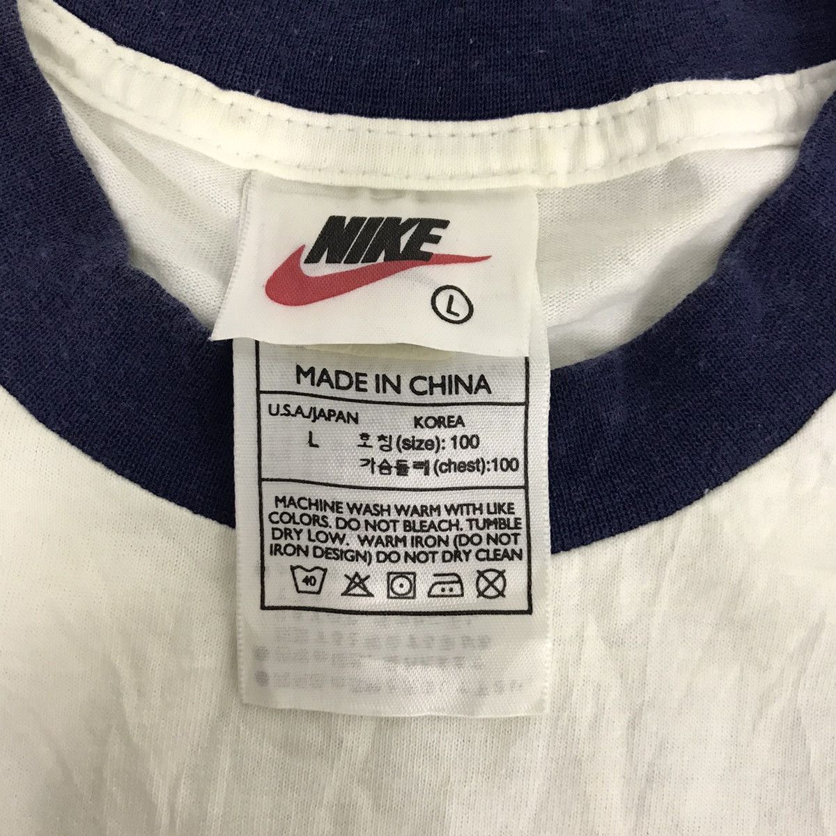 Nike Nike Swoosh Athletic 71 Back Number Hype Ringer Tee Slimfit Size US L / EU 52-54 / 3 - 4 Thumbnail