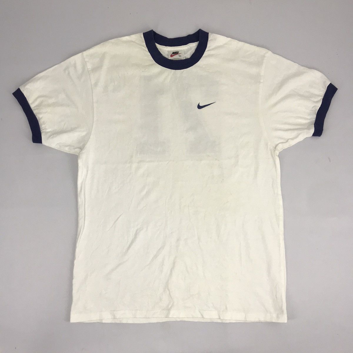 Nike Nike Swoosh Athletic 71 Back Number Hype Ringer Tee Slimfit Size US L / EU 52-54 / 3 - 3 Thumbnail