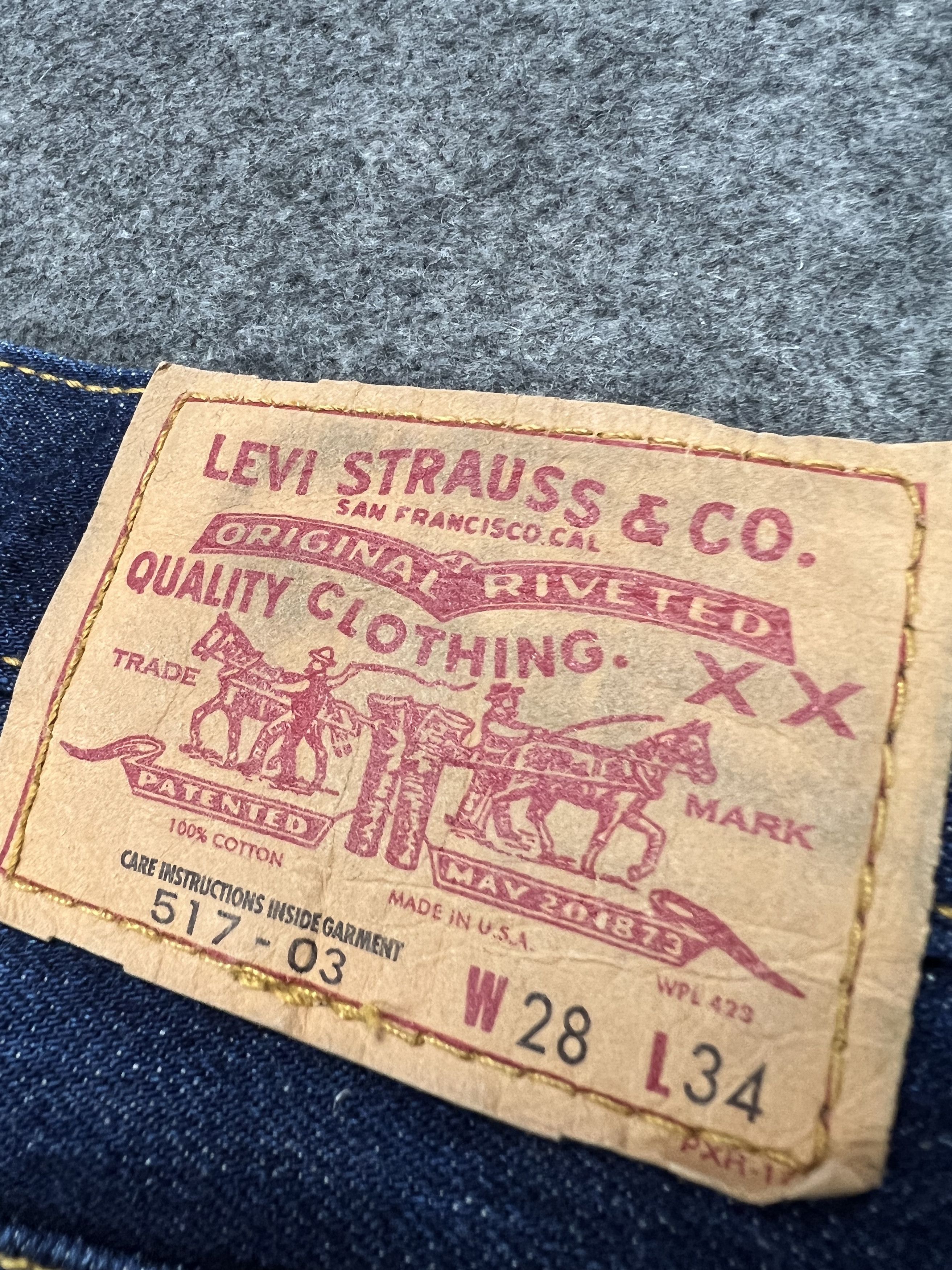 Levi's × Vintage Levis 517 Bootcut jeans Size US 28 / EU 44 - 3 Thumbnail