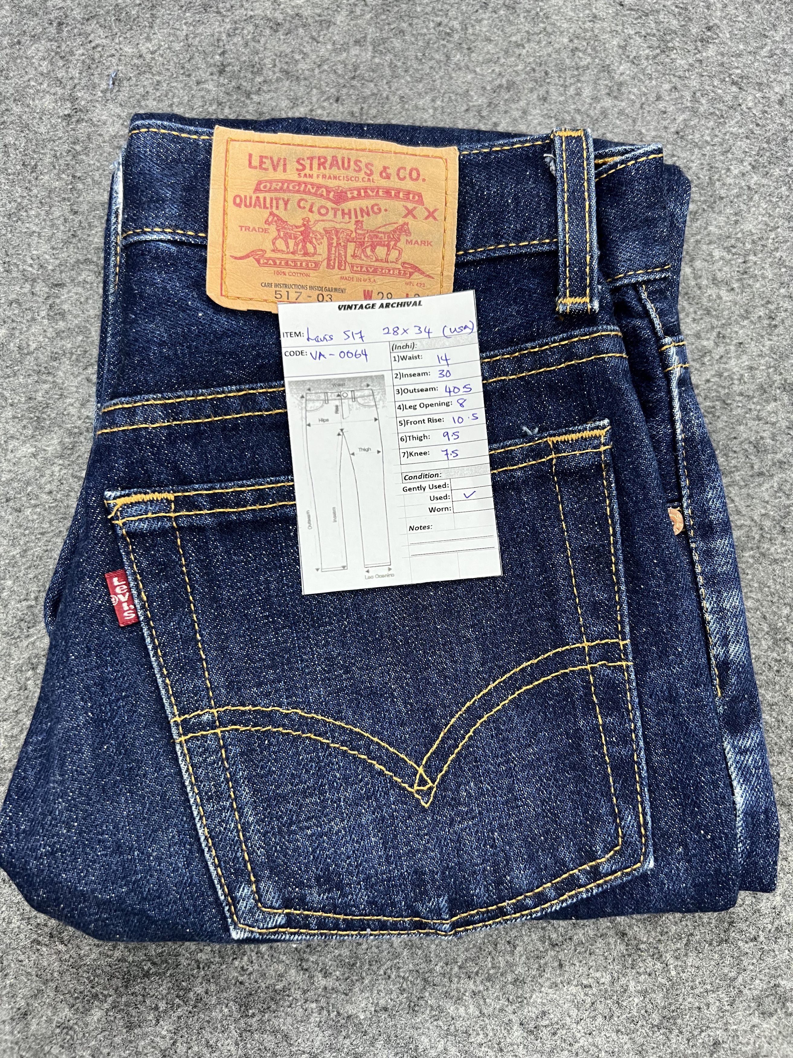 Levi's × Vintage Levis 517 Bootcut jeans Size US 28 / EU 44 - 13 Thumbnail