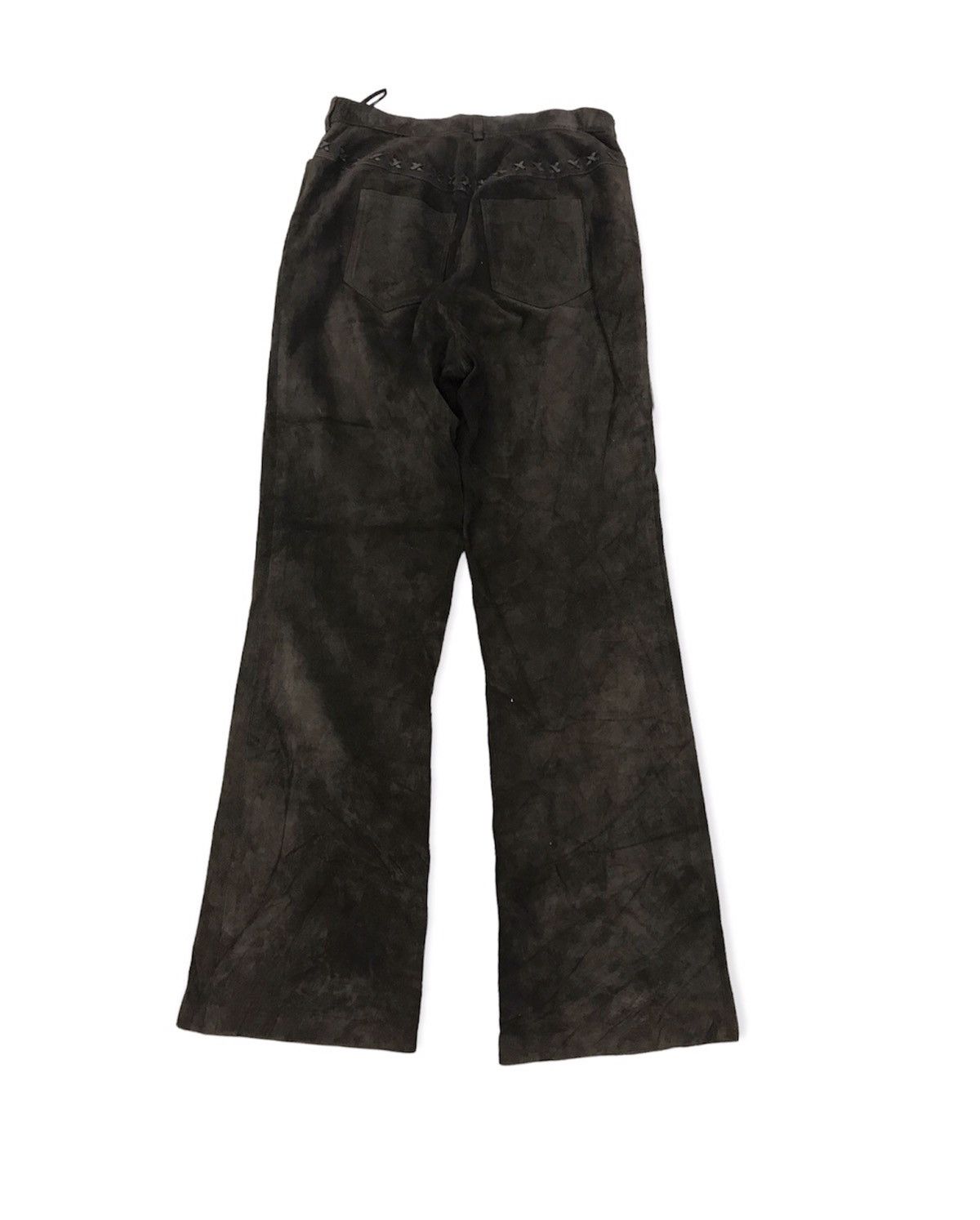 image of Genuine Leather Vintage Cizenne Shibuya Flared Leather Pant in Brown Leather, Men's (Size 28)