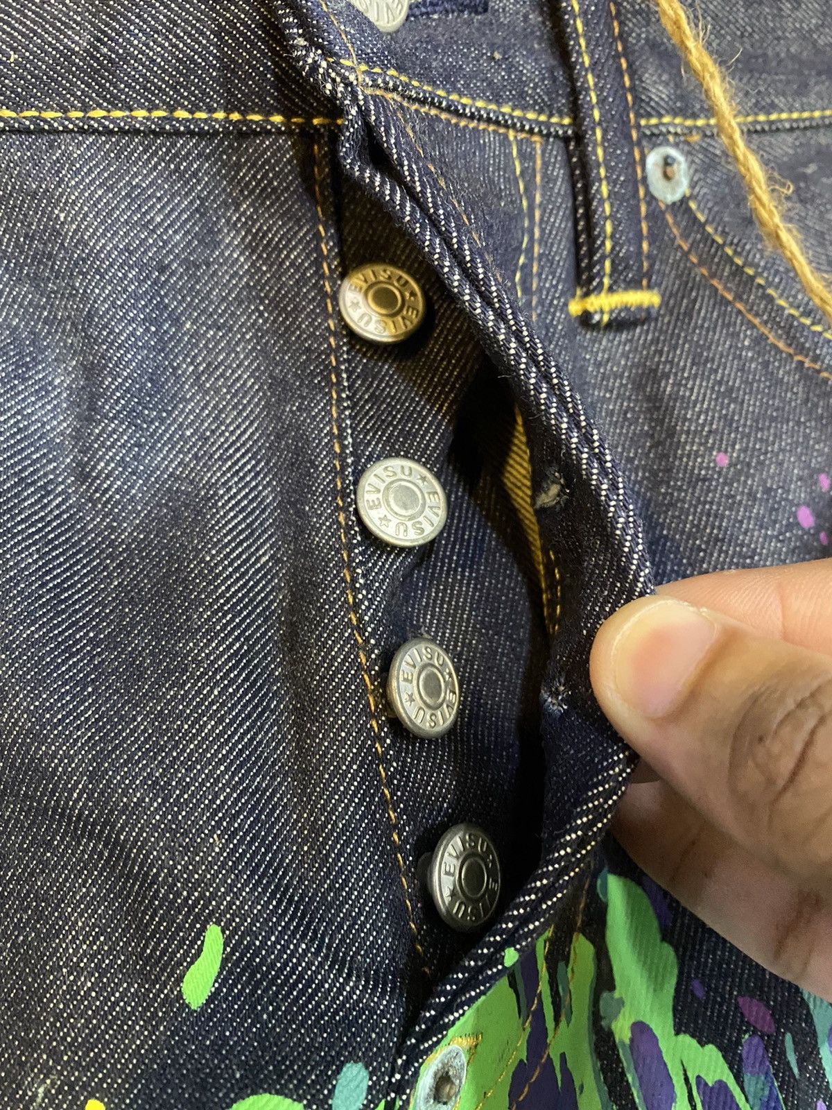 Evisu LAST DROP🔥EVISU x INSA DAICOCK DENIM RARE TRAVIS SCOTT Size US 31 - 12 Thumbnail