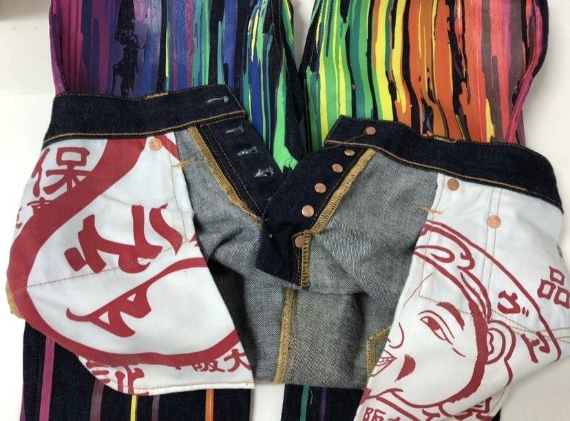 Evisu LAST DROP🔥EVISU x INSA DAICOCK DENIM RARE TRAVIS SCOTT Size US 31 - 7 Thumbnail