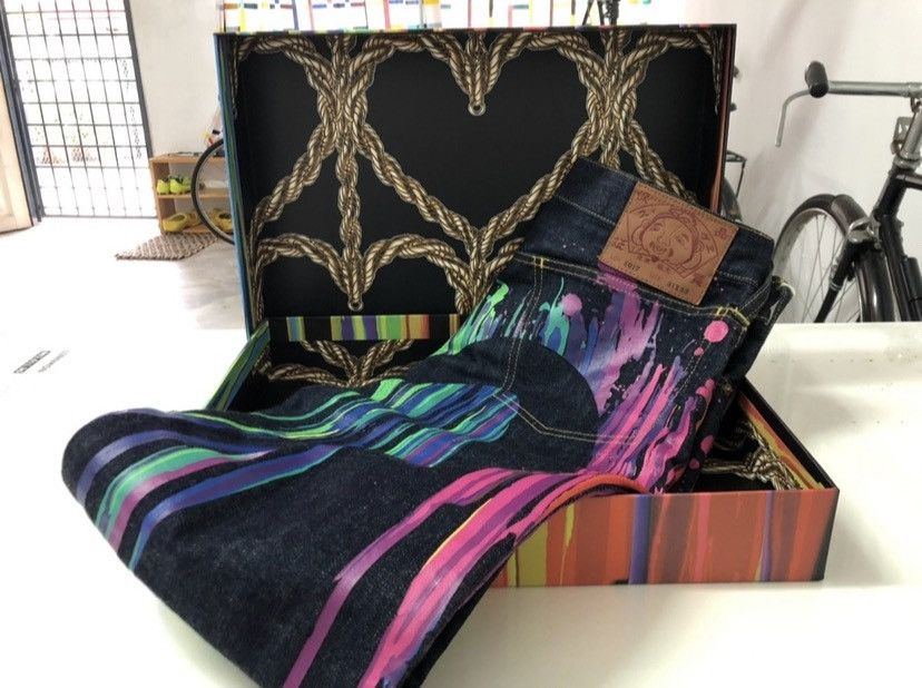 Evisu LAST DROP🔥EVISU x INSA DAICOCK DENIM RARE TRAVIS SCOTT Size US 31 - 5 Thumbnail