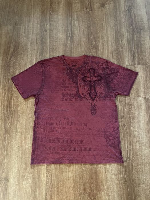 Ed Hardy Y2K Retrofit Ed Hardy Affliction Type Grunge Cross Tshirt ...