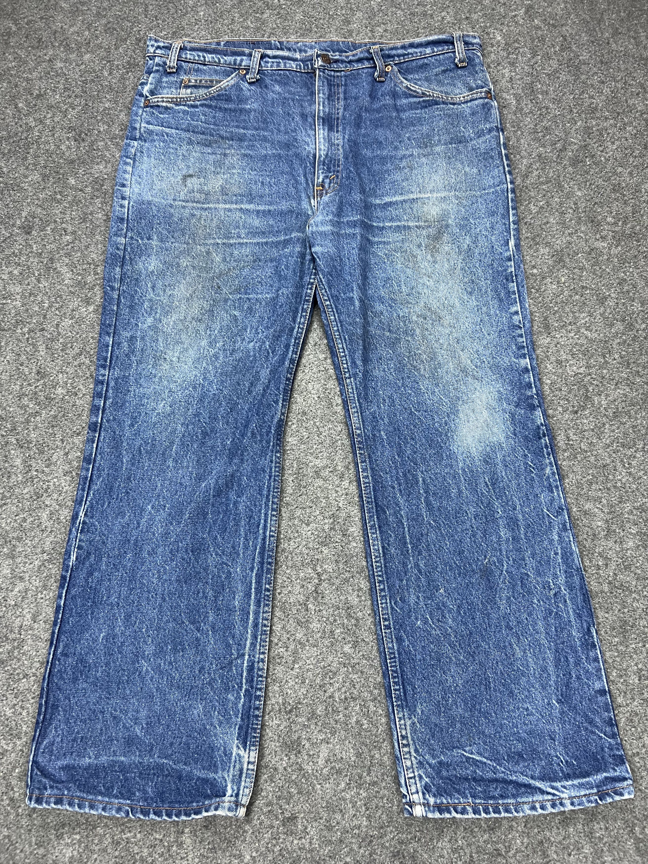 image of Distressed Denim x Levis Jeans Vintage Levi's 517 Light Wash Flared Jeans in Blue, Men's (Size 42)