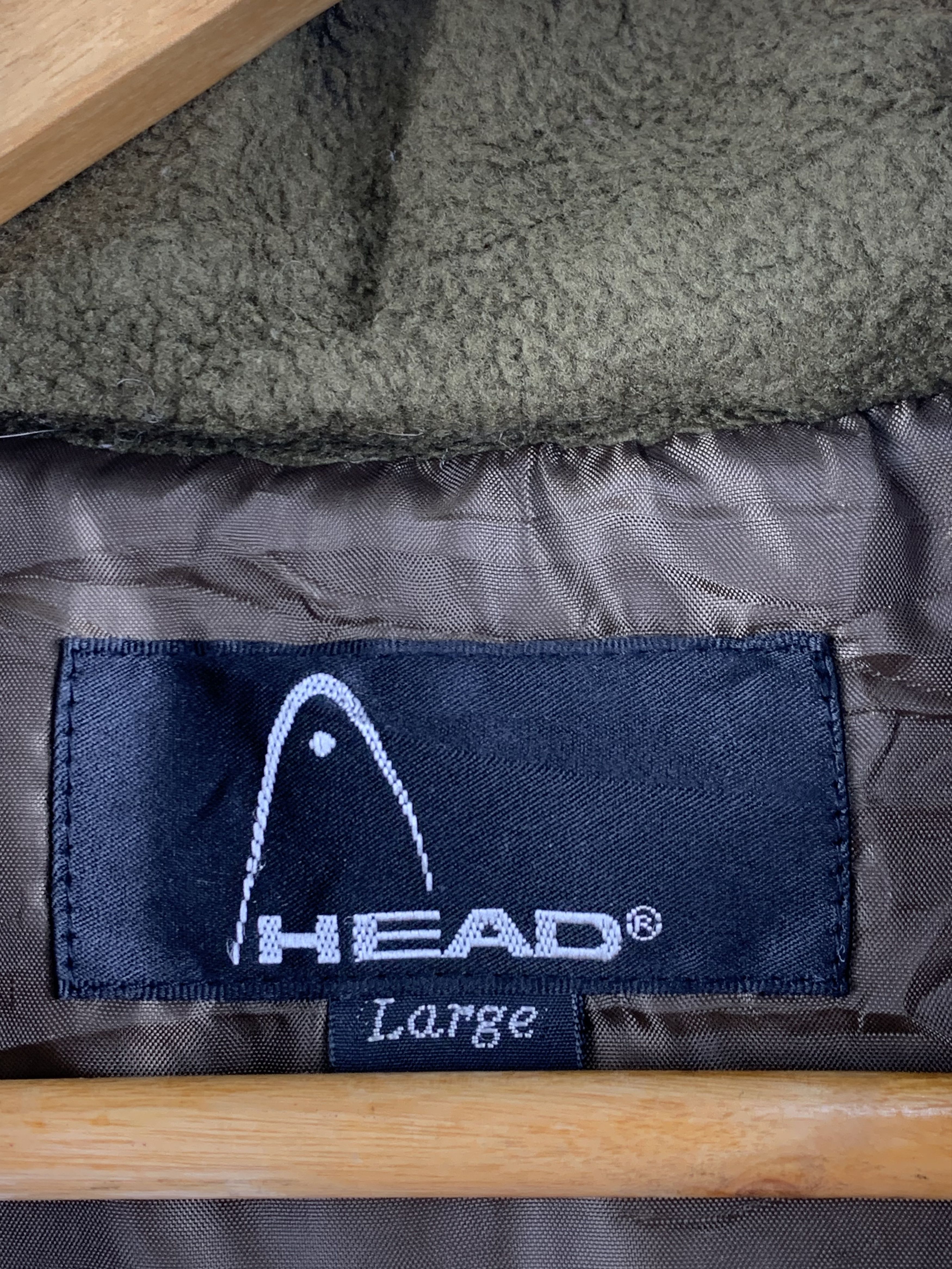 Japanese Brand Vintage HEAD Hoodie Zip Up Quilted Long Jacket Size US L / EU 52-54 / 3 - 9 Thumbnail