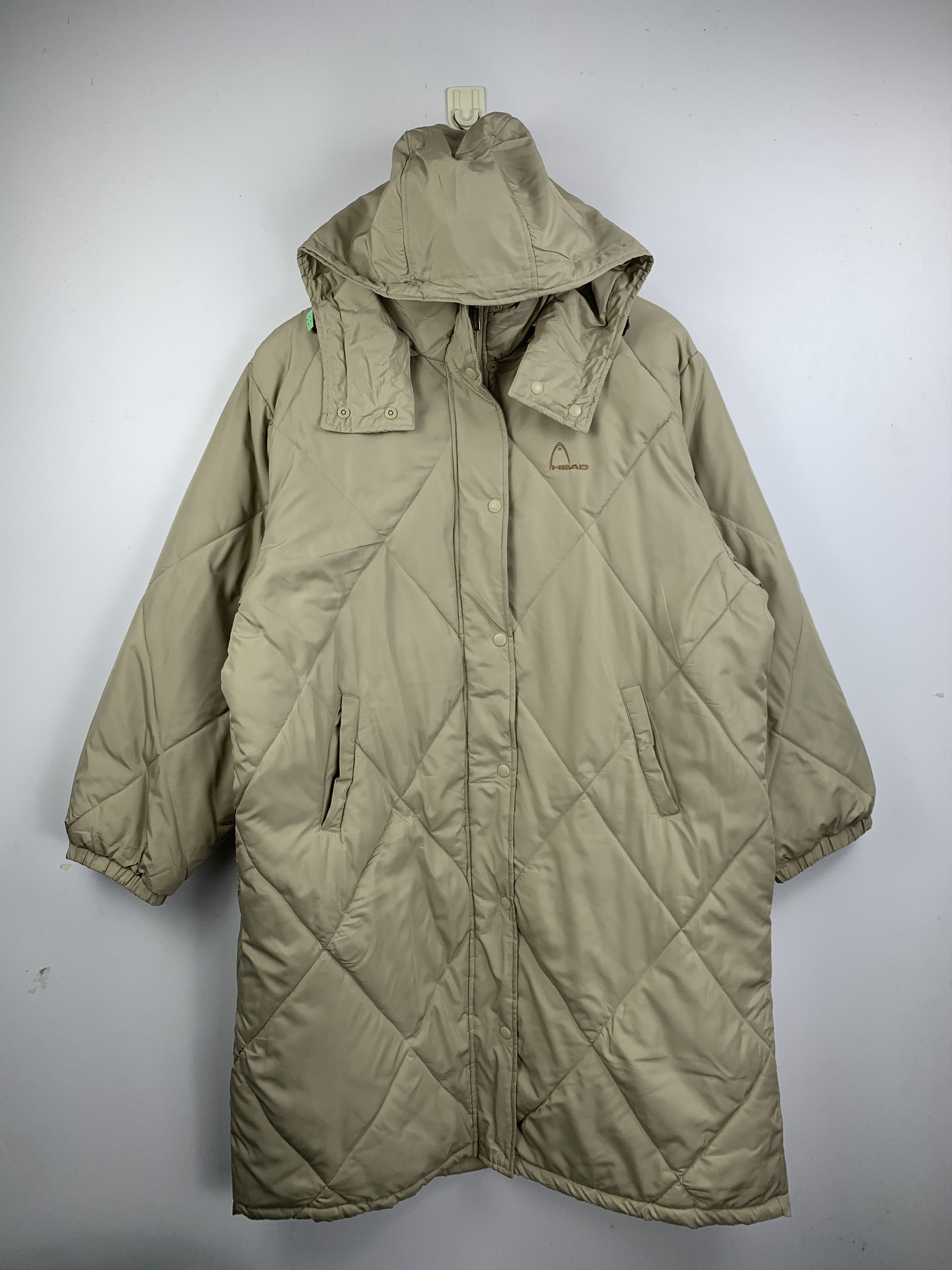 Japanese Brand Vintage HEAD Hoodie Zip Up Quilted Long Jacket Size US L / EU 52-54 / 3 - 1 Thumbnail