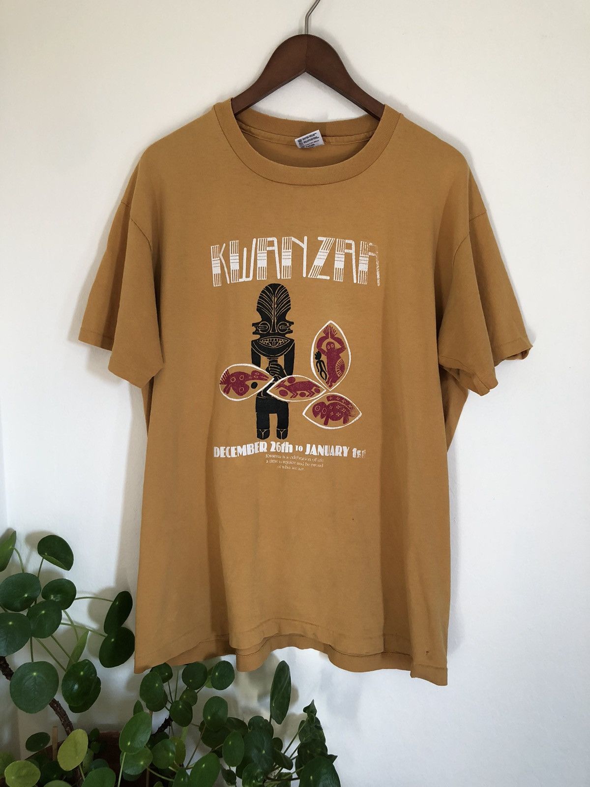 Anvil × Vintage Vintage Kwanzaa T-shirt African single stitch double graphic Size US L / EU 52-54 / 3 - 2 Thumbnail