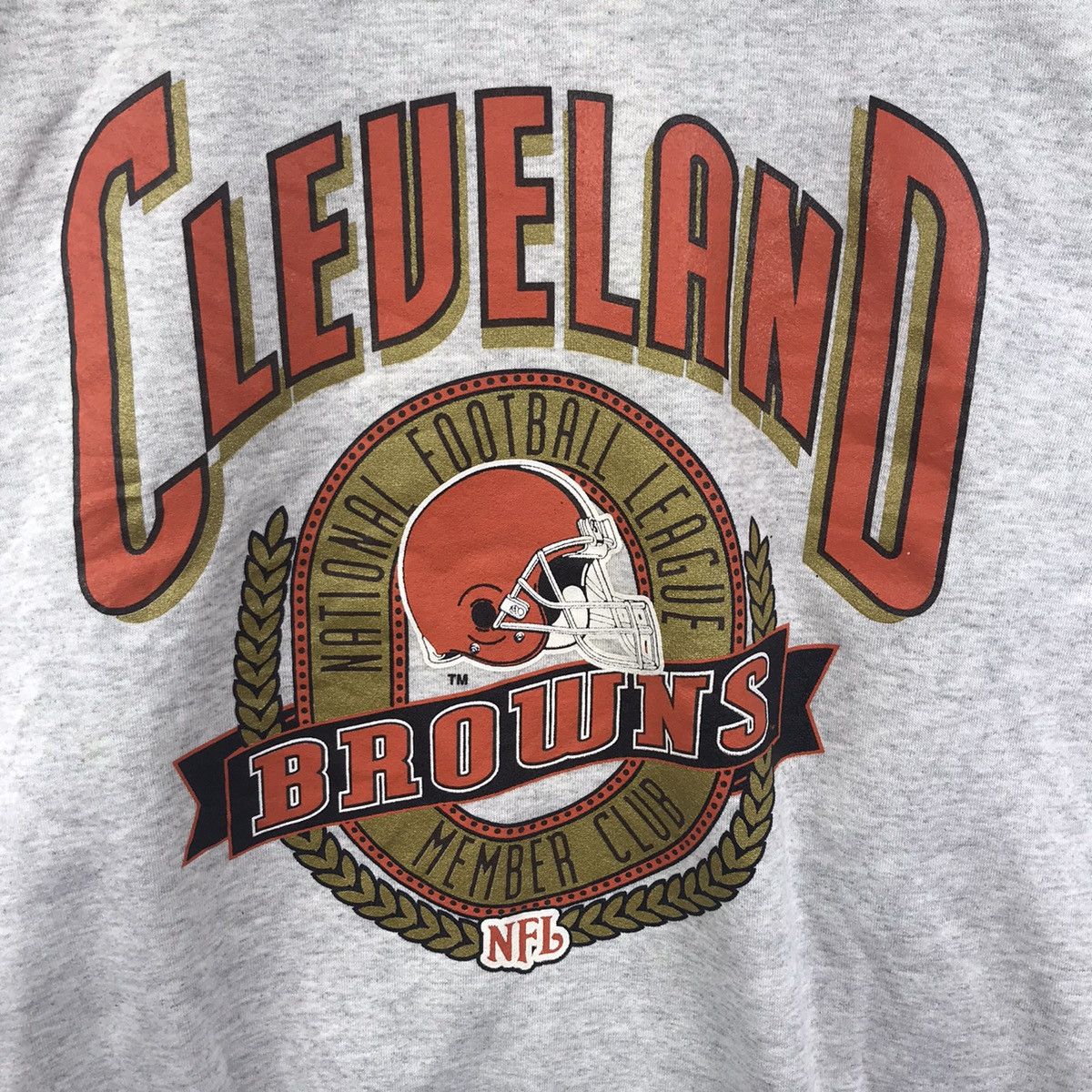 NFL Vintage 90s CLEVELAND BROWNS Member Club NFL Sweatshirt Size US XL / EU 56 / 4 - 3 Thumbnail