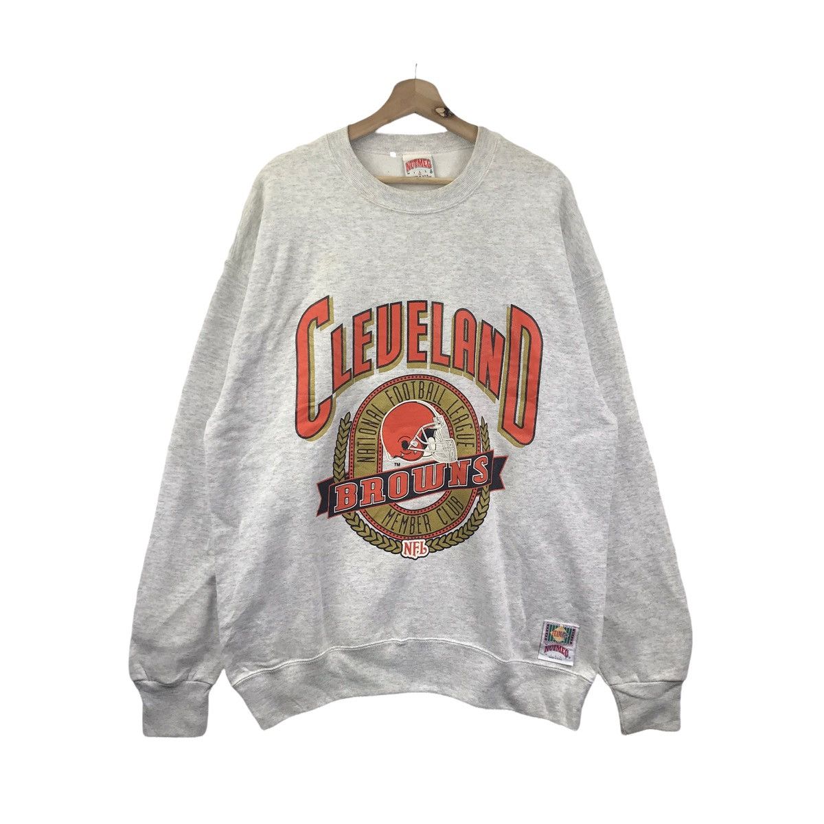 NFL Vintage 90s CLEVELAND BROWNS Member Club NFL Sweatshirt Size US XL / EU 56 / 4 - 1 Thumbnail