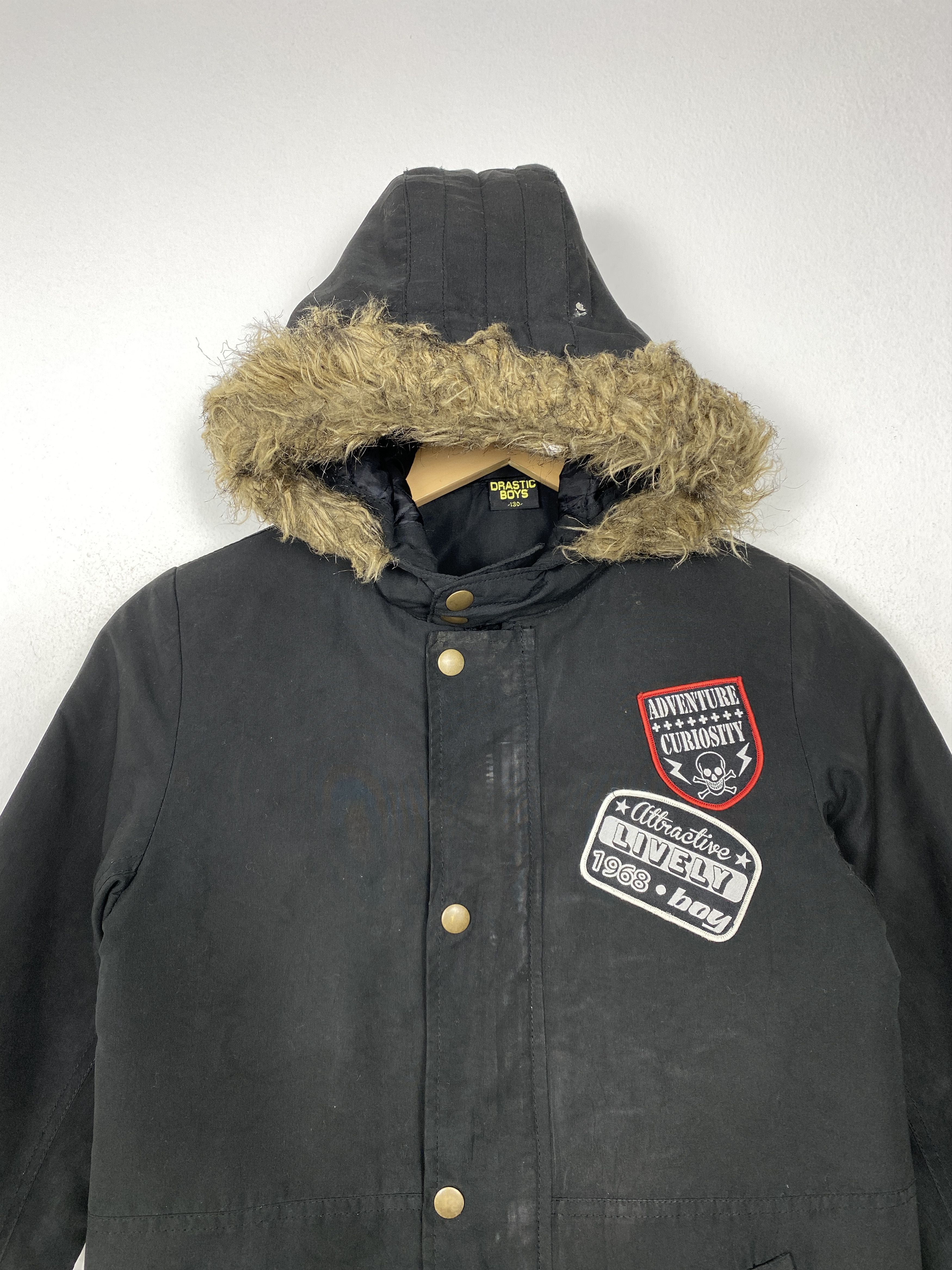 Japanese Brand Vintage Drastic Boy Sherpa Hoodie Jacket Kids Size Size US XXS / EU 40 - 4 Thumbnail