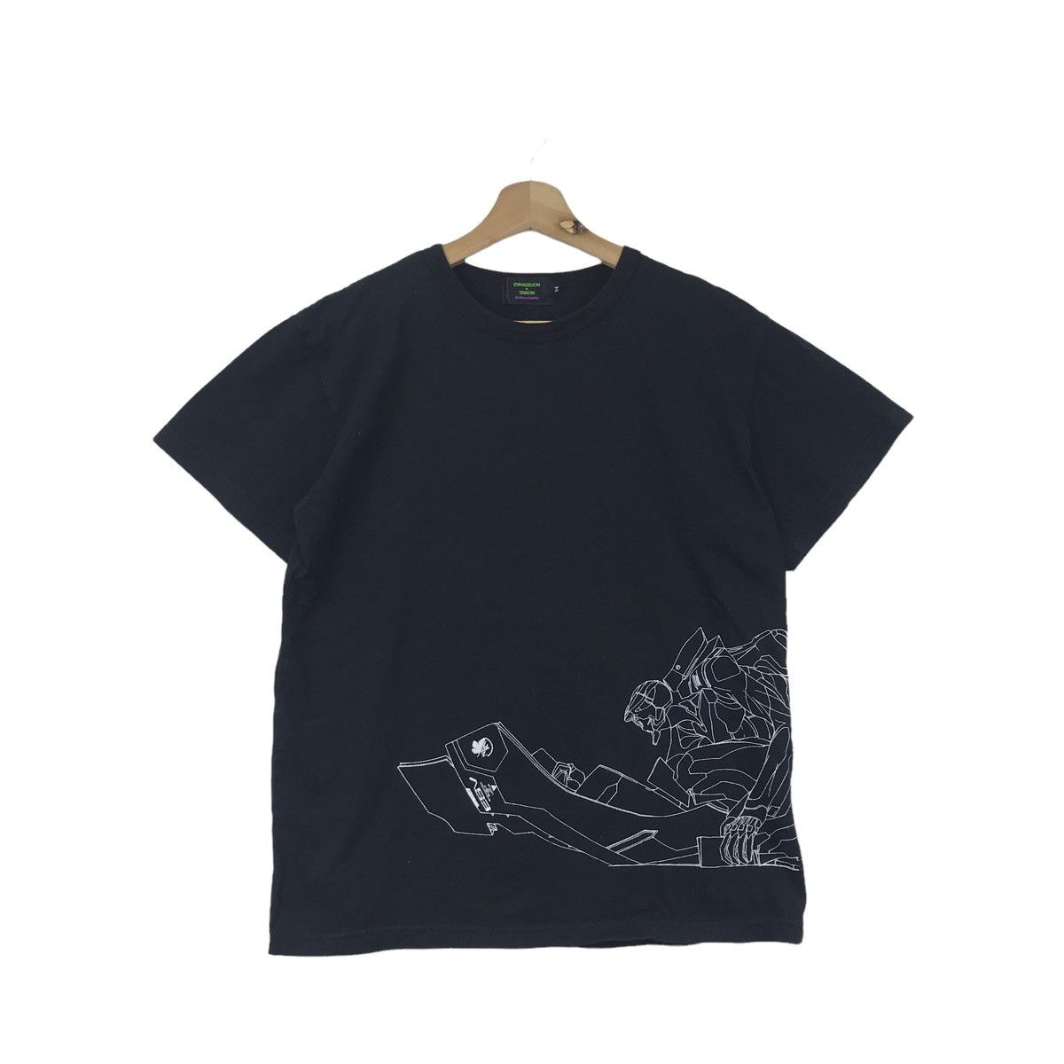 Vintage EVANGELION x UNNON 1:0 Japanese Brand Anime Black T shirt Size US M / EU 48-50 / 2 - 1 Thumbnail