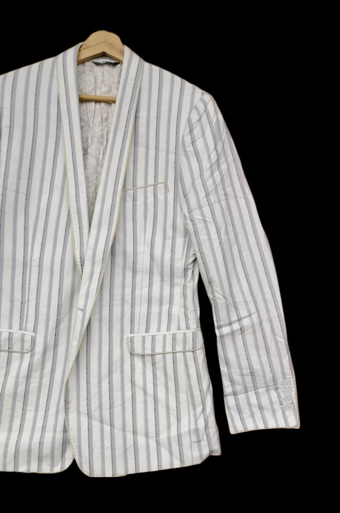 Dolce & Gabbana Vintage Dolce and Gabbana Gold White Blazer Jacket Size US S / EU 44-46 / 1 - 5 Thumbnail