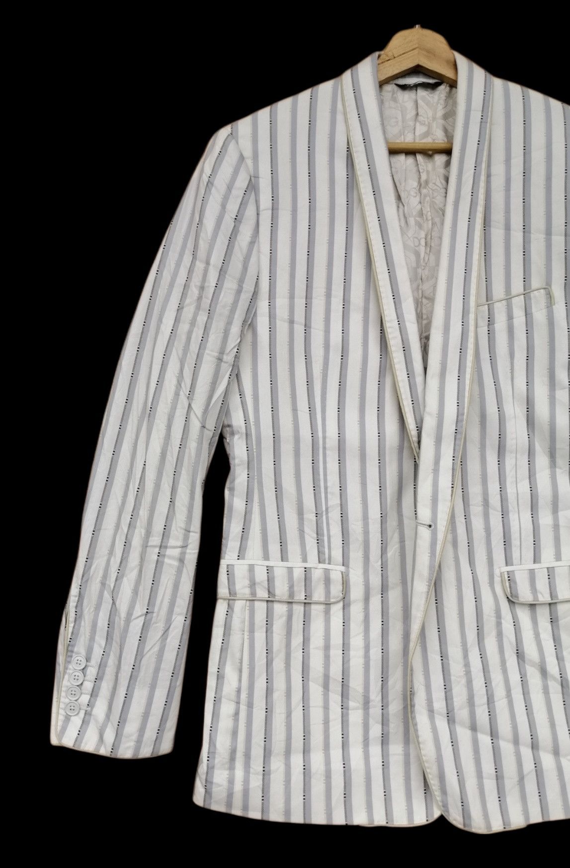 Dolce & Gabbana Vintage Dolce and Gabbana Gold White Blazer Jacket Size US S / EU 44-46 / 1 - 6 Thumbnail