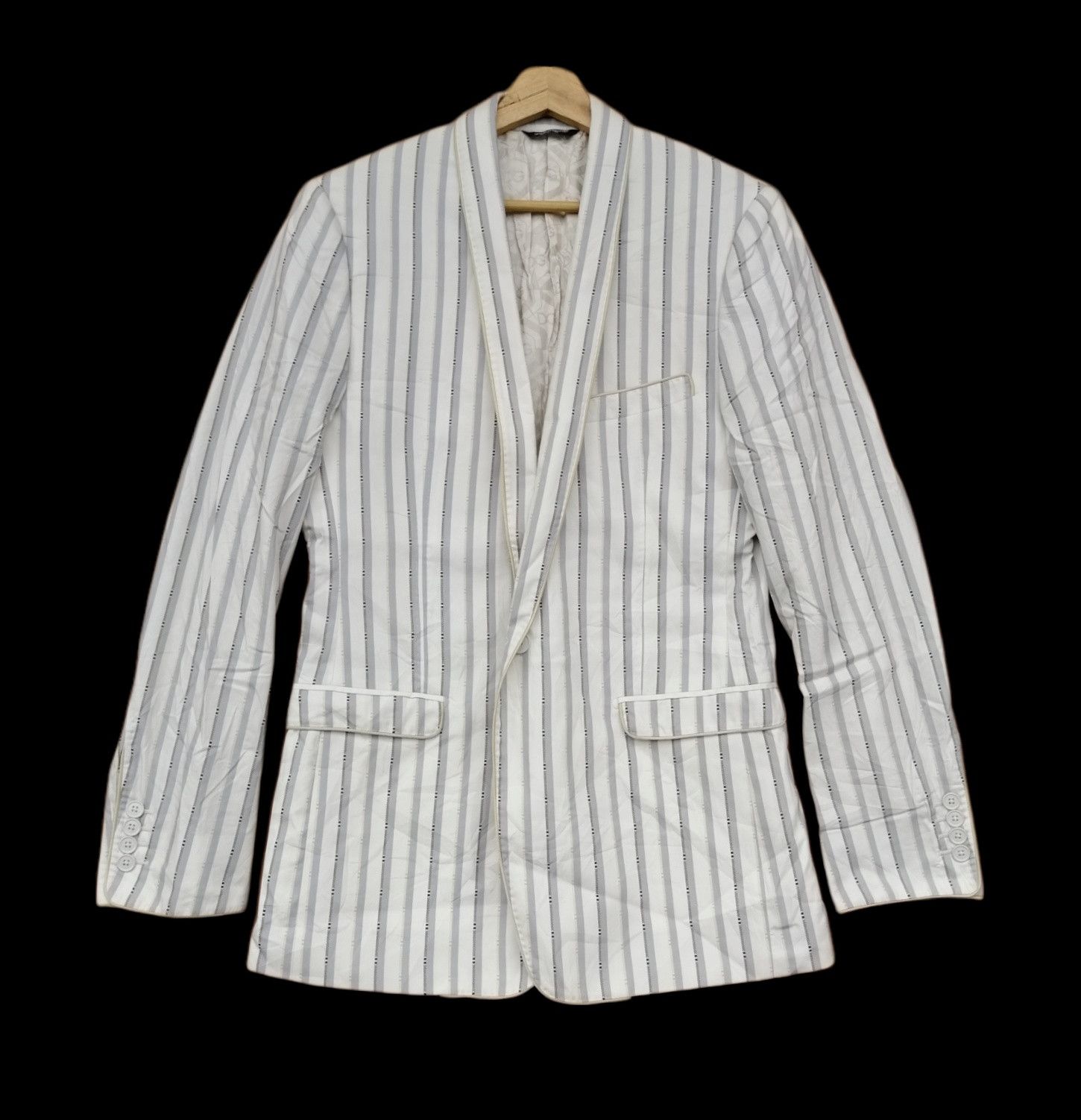 Dolce & Gabbana Vintage Dolce and Gabbana Gold White Blazer Jacket Size US S / EU 44-46 / 1 - 1 Thumbnail