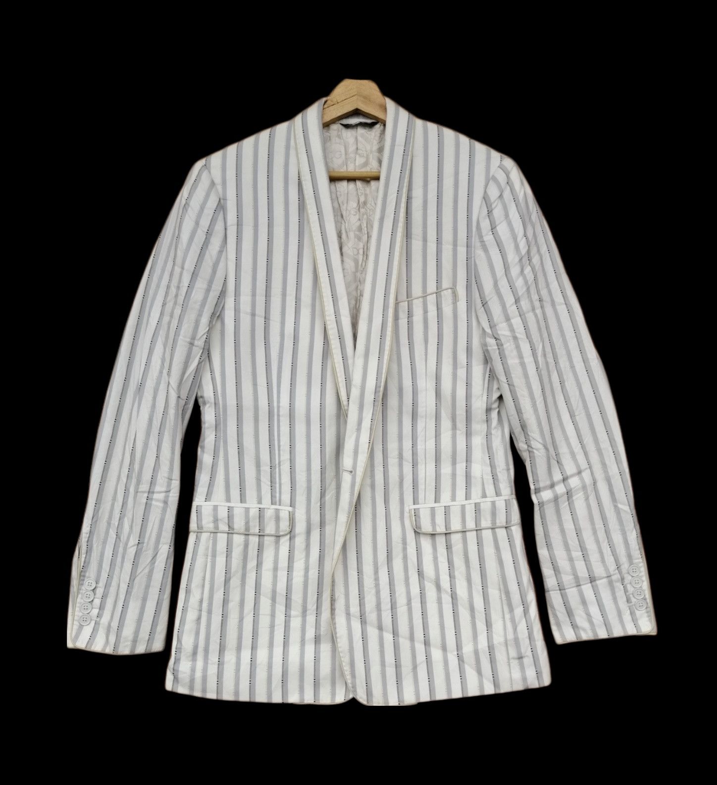 Dolce & Gabbana Vintage Dolce and Gabbana Gold White Blazer Jacket Size US S / EU 44-46 / 1 - 2 Thumbnail